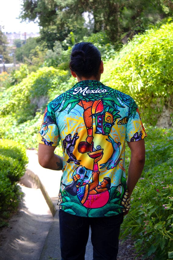 Retroooclothes Jersey Camisa Hawaiana Pulque Sagrado - Edición Néctar de los Dioses | Mito Ancestral Vivo