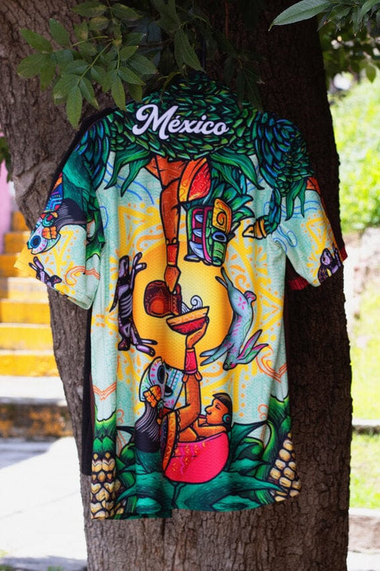 Retroooclothes Jersey Camisa Hawaiana Pulque Sagrado - Edición Néctar de los Dioses | Mito Ancestral Vivo