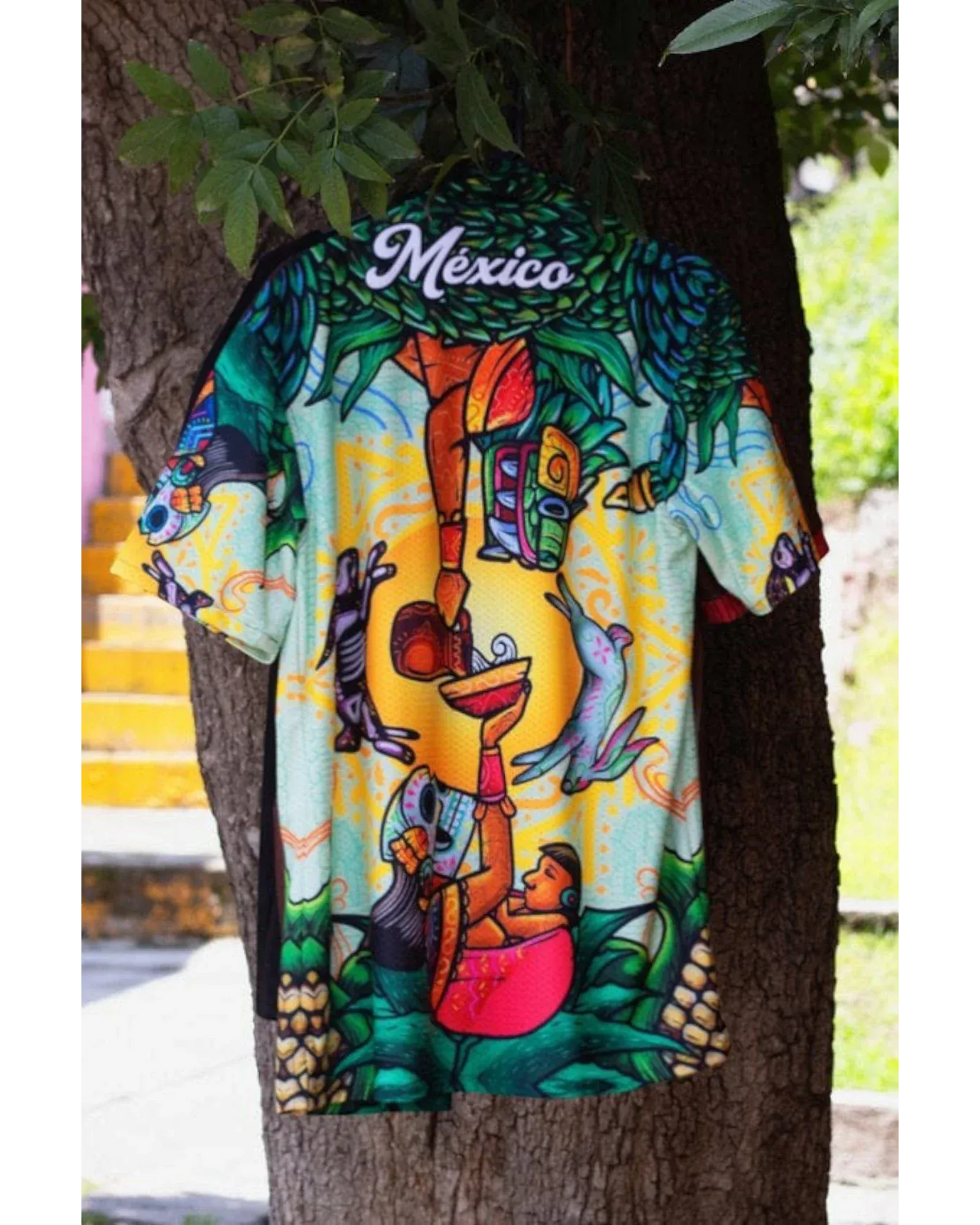 Retroooclothes Jersey Camisa Hawaiana Pulque Sagrado - Edición Néctar de los Dioses | Mito Ancestral Vivo