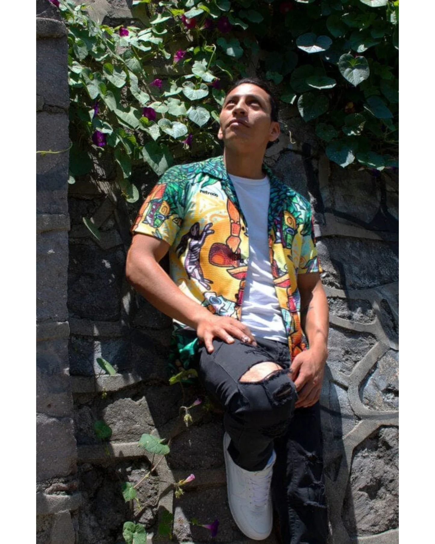 Retroooclothes Jersey Camisa Hawaiana Pulque Sagrado - Edición Néctar de los Dioses | Mito Ancestral Vivo