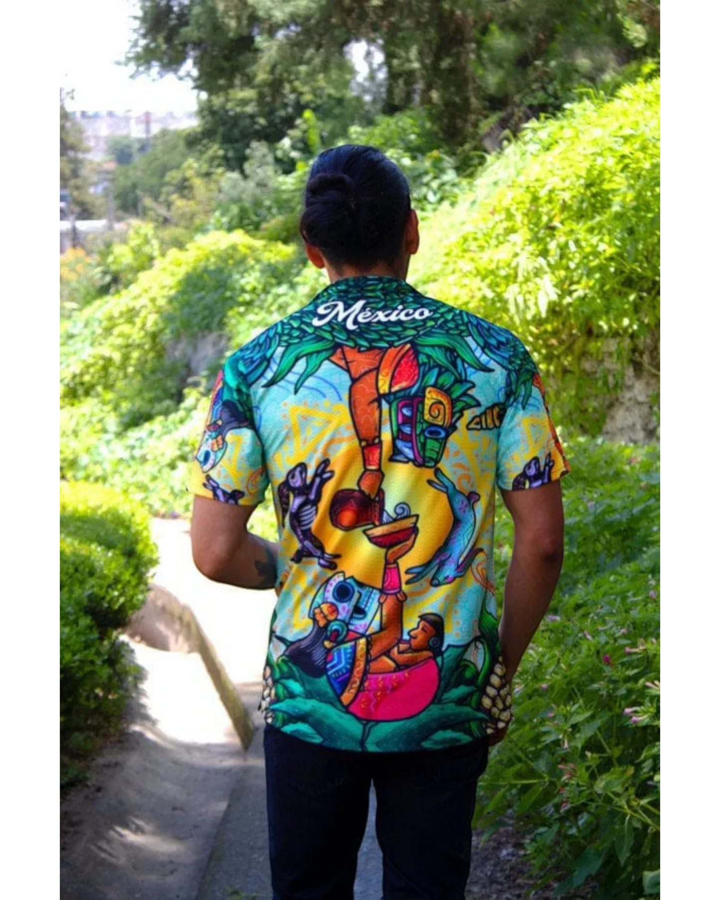 Retroooclothes Jersey Camisa Hawaiana Pulque Sagrado - Edición Néctar de los Dioses | Mito Ancestral Vivo