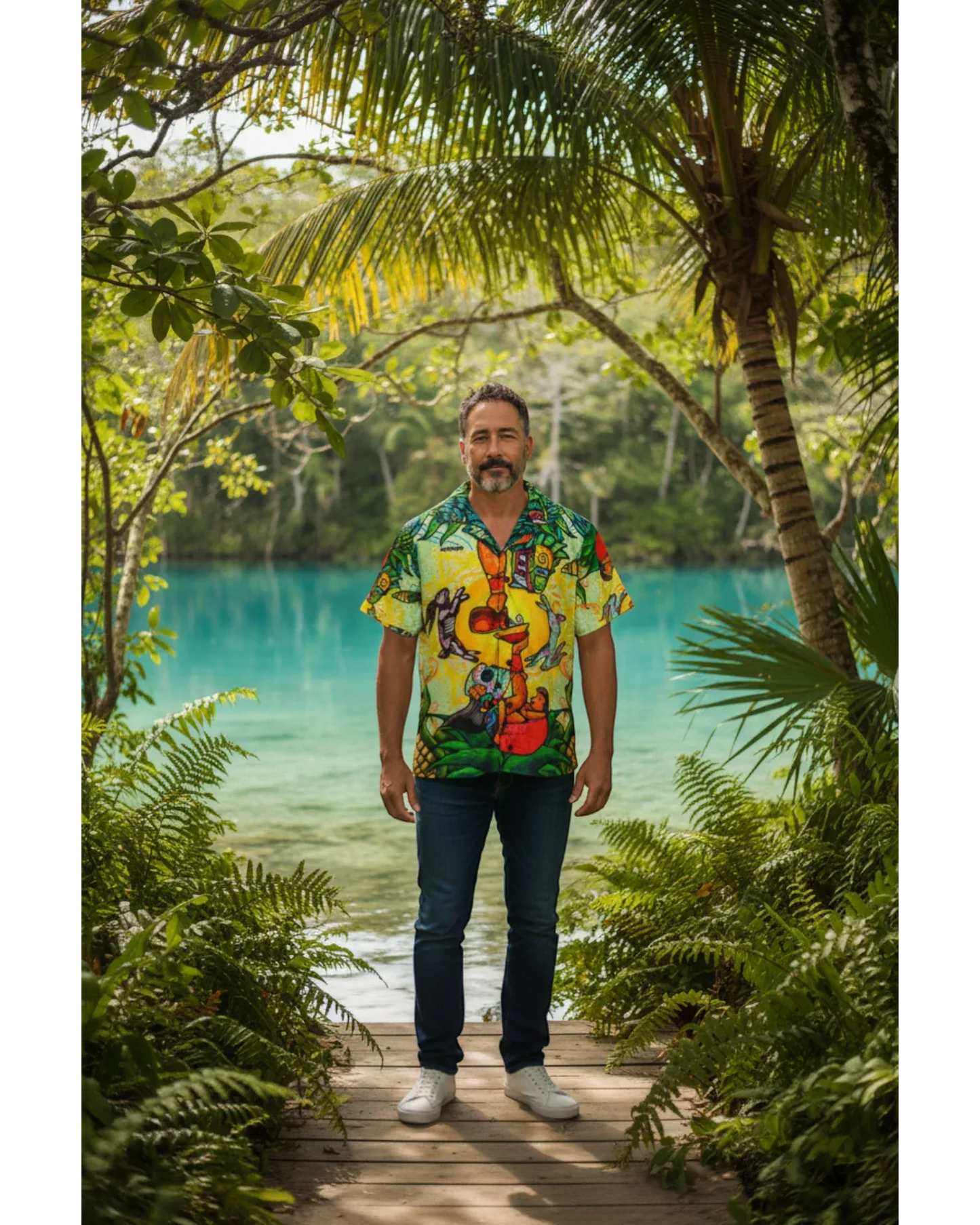 Retroooclothes Jersey Camisa Hawaiana Pulque Sagrado - Edición Néctar de los Dioses | Mito Ancestral Vivo