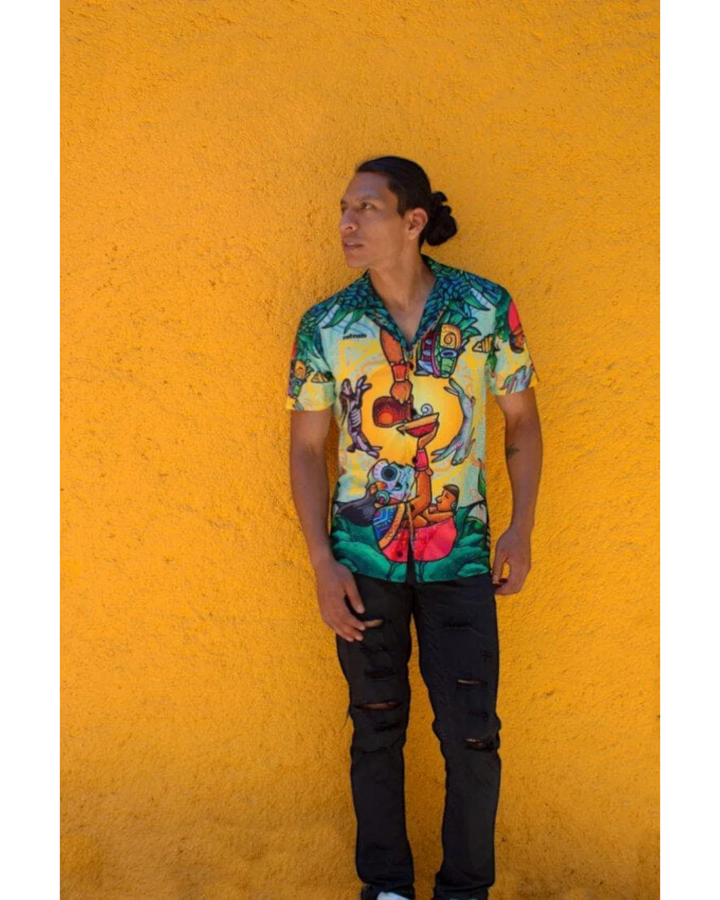 Retroooclothes Jersey Camisa Hawaiana Pulque Sagrado - Edición Néctar de los Dioses | Mito Ancestral Vivo