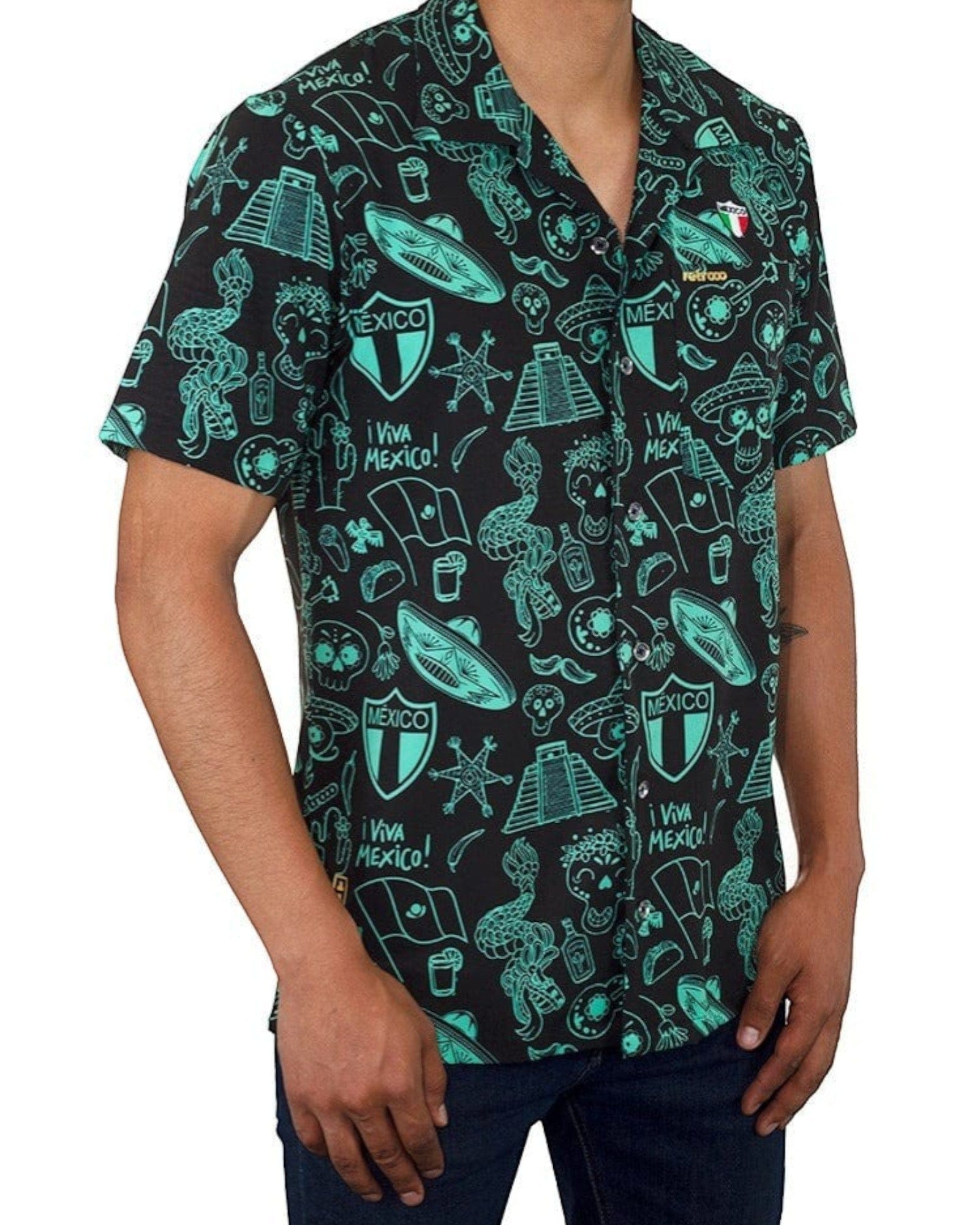 Retroooclothes Jersey Camisa Hawaiana Retrooo México Lindo
