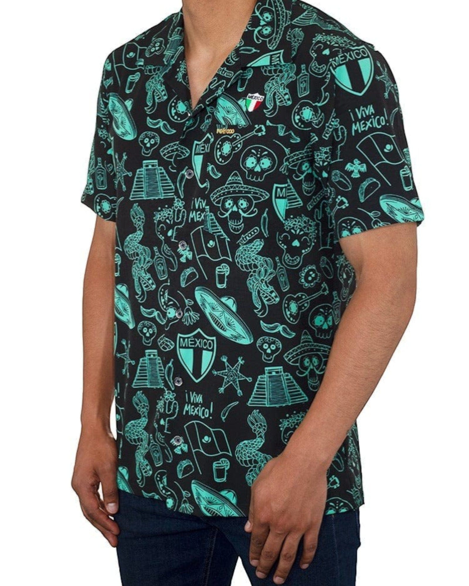 Retroooclothes Jersey Camisa Hawaiana Retrooo México Lindo