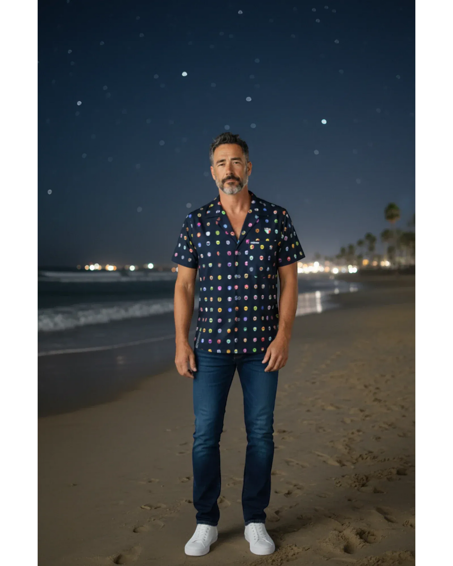 Retroooclothes Jersey Camisa Hawaiana Retrooo México Mascaritas Negro