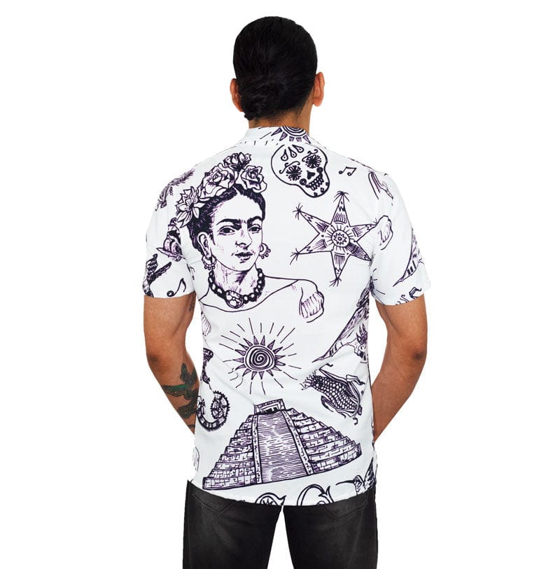 Retroooclothes Jersey Camisa Hawaiana Símbolos Mexicanos - Edición Lafayette Premium | Víctor Hugo Rosas