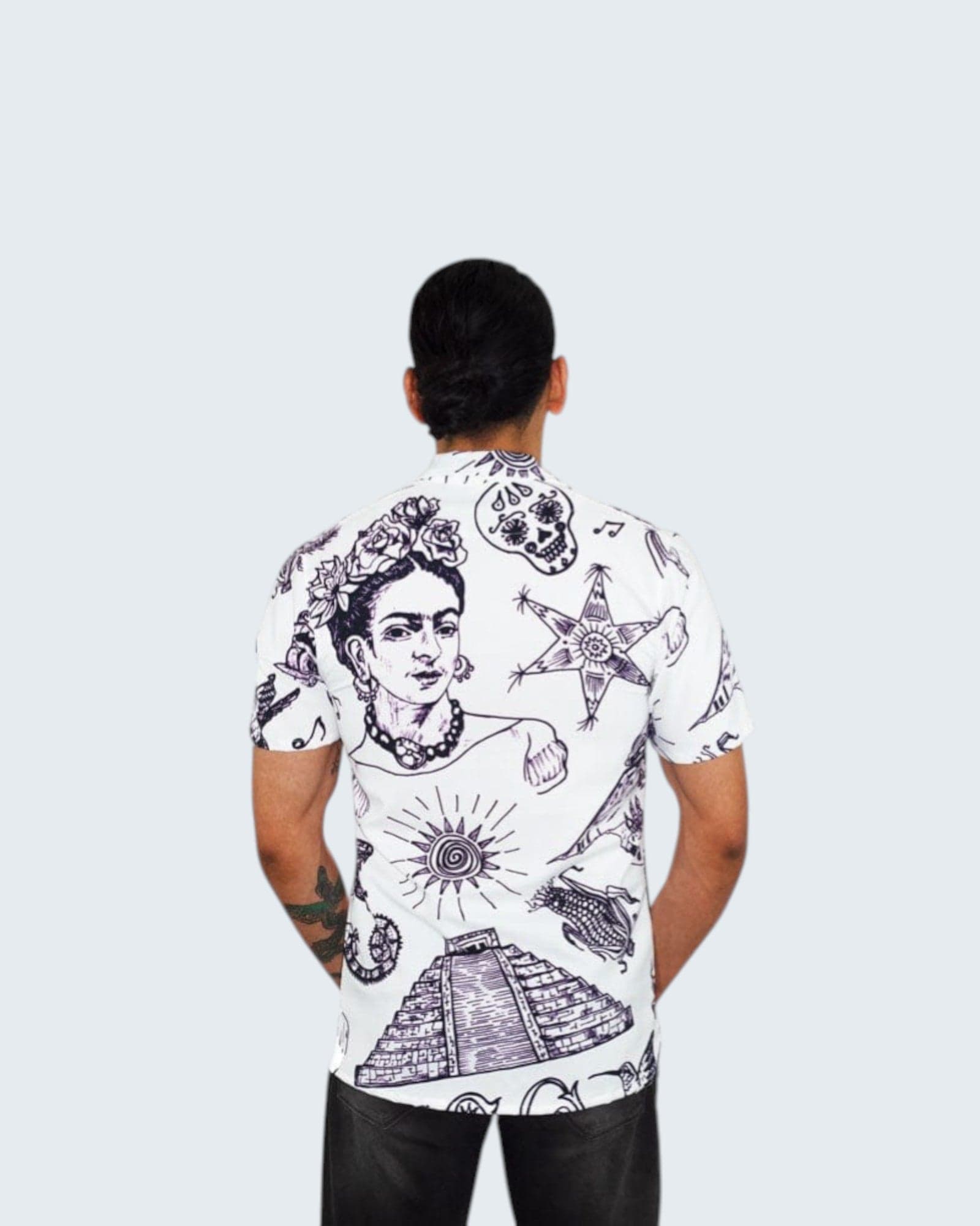 Retroooclothes Jersey Camisa Hawaiana Símbolos Mexicanos - Edición Lafayette Premium | Víctor Hugo Rosas