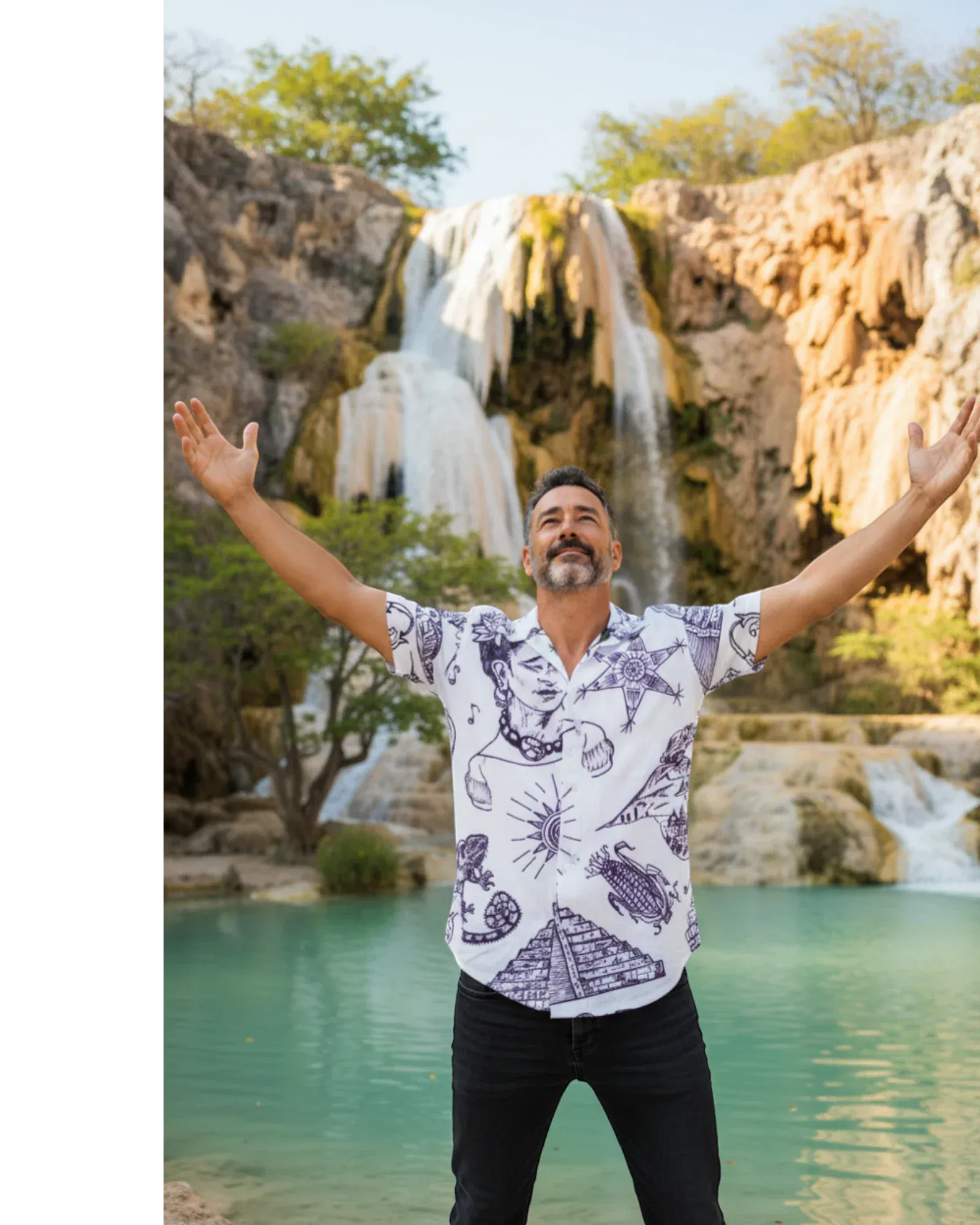 Retroooclothes Jersey Camisa Hawaiana Símbolos Mexicanos - Edición Lafayette Premium | Víctor Hugo Rosas