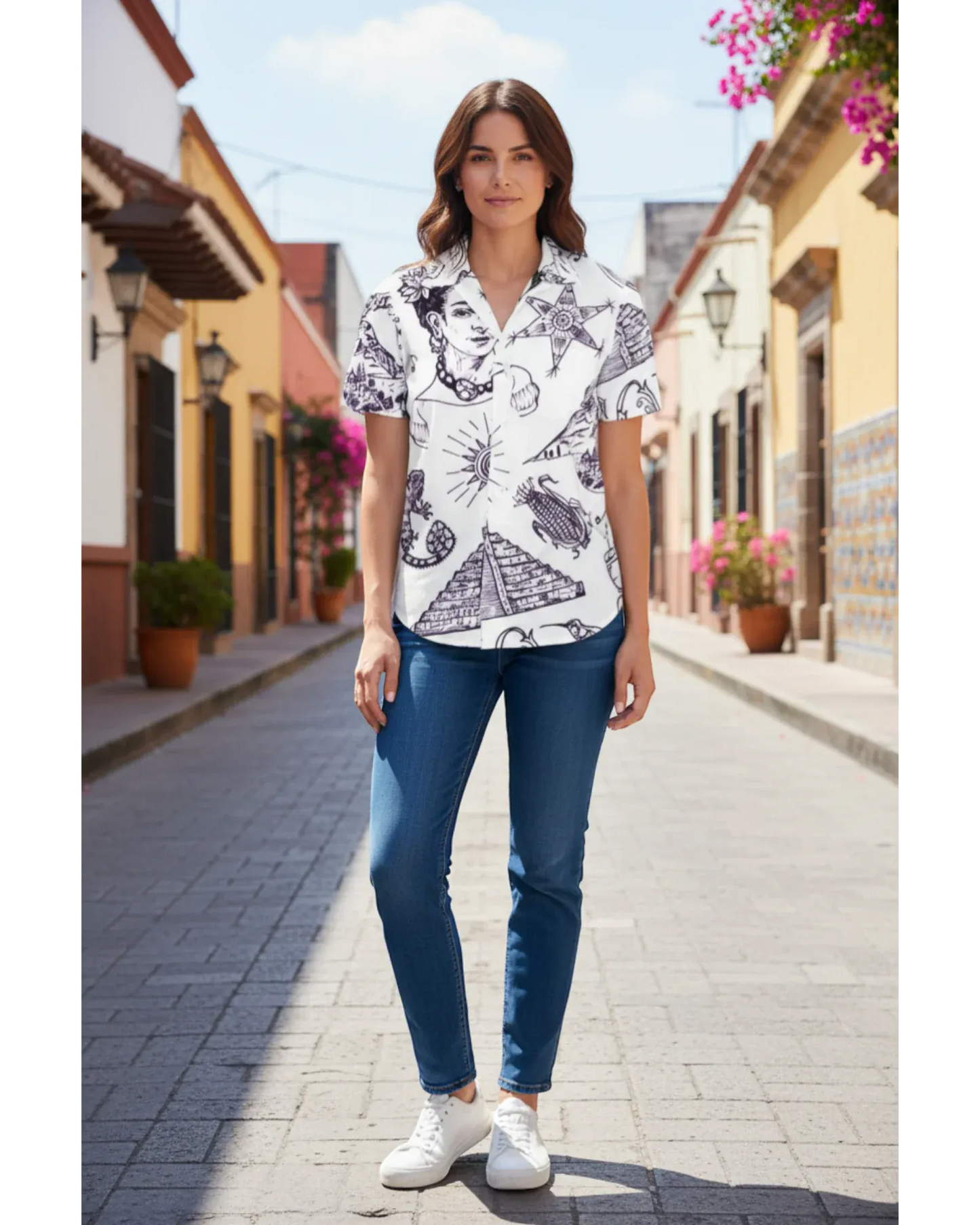Retroooclothes Jersey Camisa Hawaiana Símbolos Mexicanos - Edición Lafayette Premium | Víctor Hugo Rosas