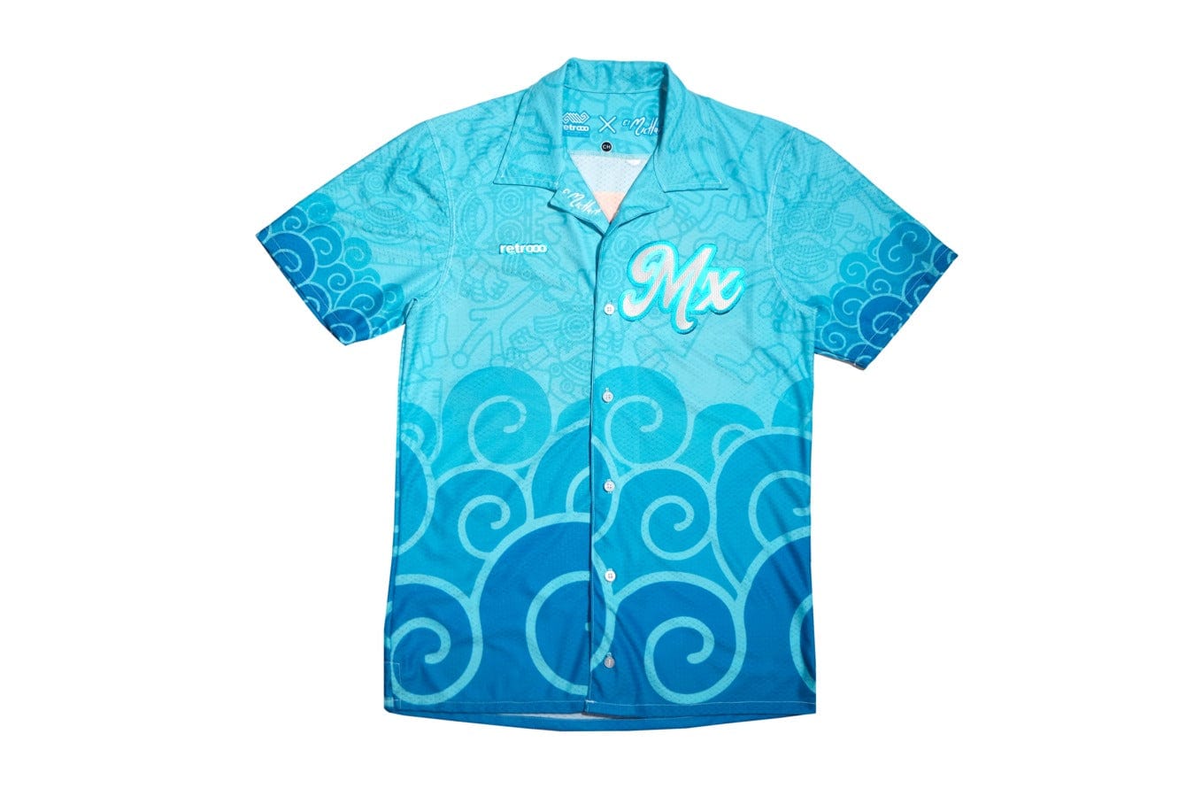 Retroooclothes Jersey Camisa Hawaiana Tláloc - Edición Vacaciones Divinas | Señor de las Lluvias en Modo Relax