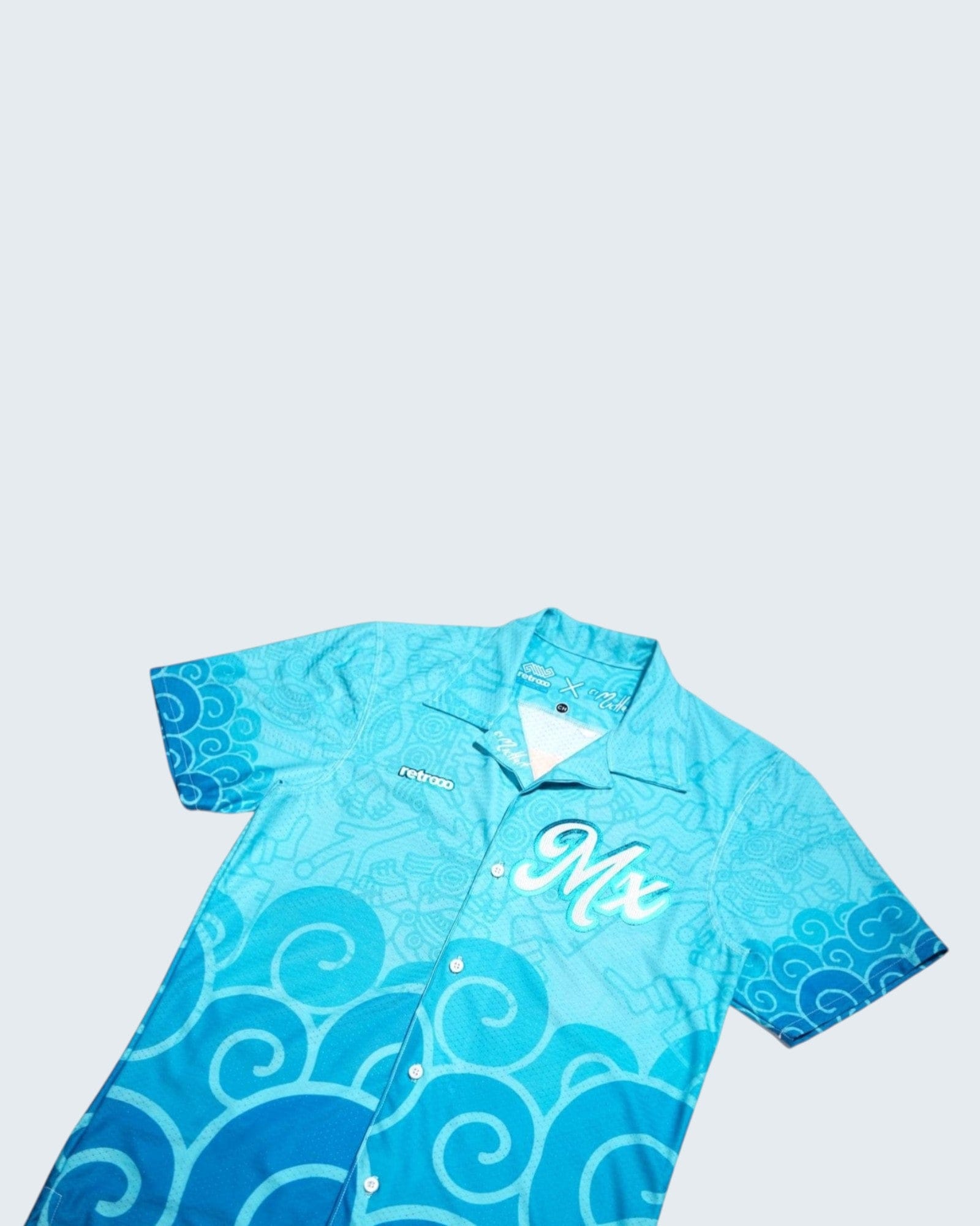Retroooclothes Jersey Camisa Hawaiana Tláloc - Edición Vacaciones Divinas | Señor de las Lluvias en Modo Relax