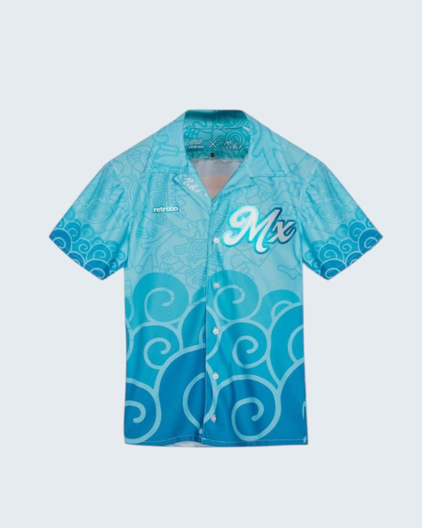 Retroooclothes Jersey Camisa Hawaiana Tláloc - Edición Vacaciones Divinas | Señor de las Lluvias en Modo Relax