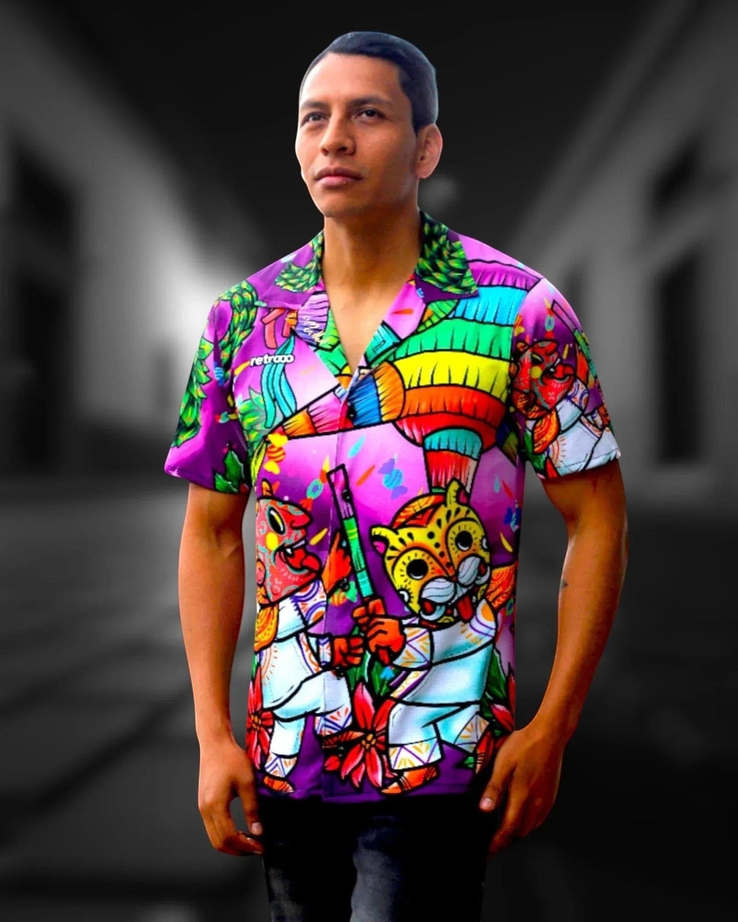 Retroooclothes Jersey Camisa Retrooo México - Hawaiana - Quetzal Posada