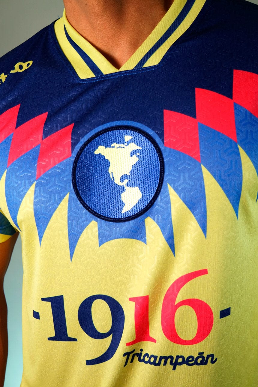 Retroooclothes Jersey CH / Amarillo Jersey Azulcrema Tricampeón - Edición El Más Grande | Gloria Inmortal