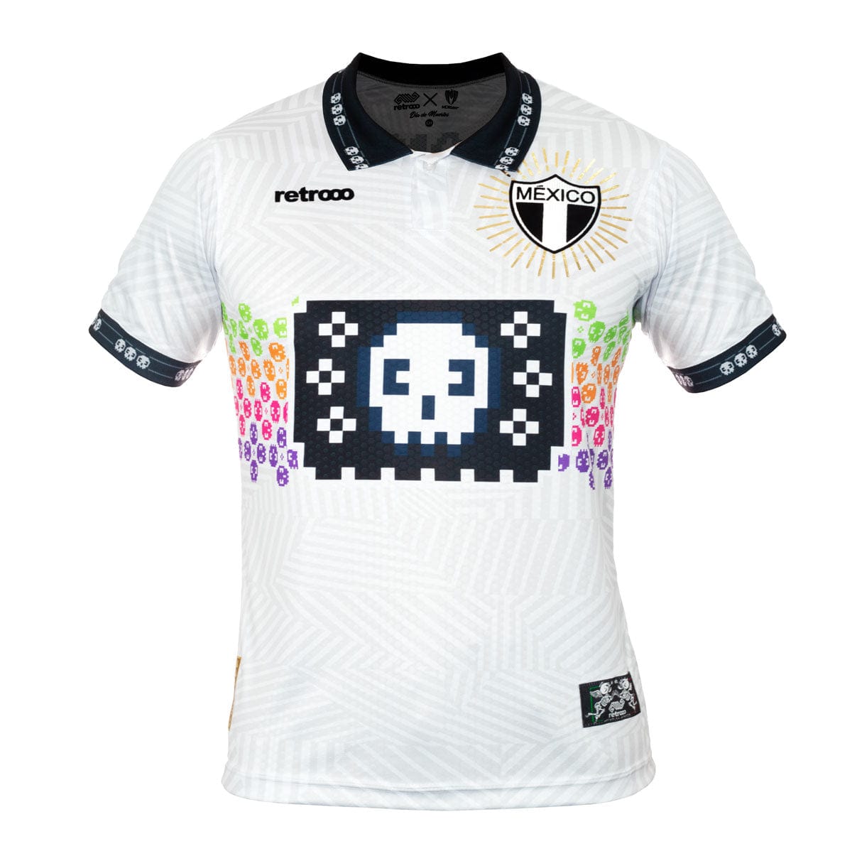 Retroooclothes Jersey CH - S / Blanco Jersey Retrooo México Día de Muertos Maquinitas