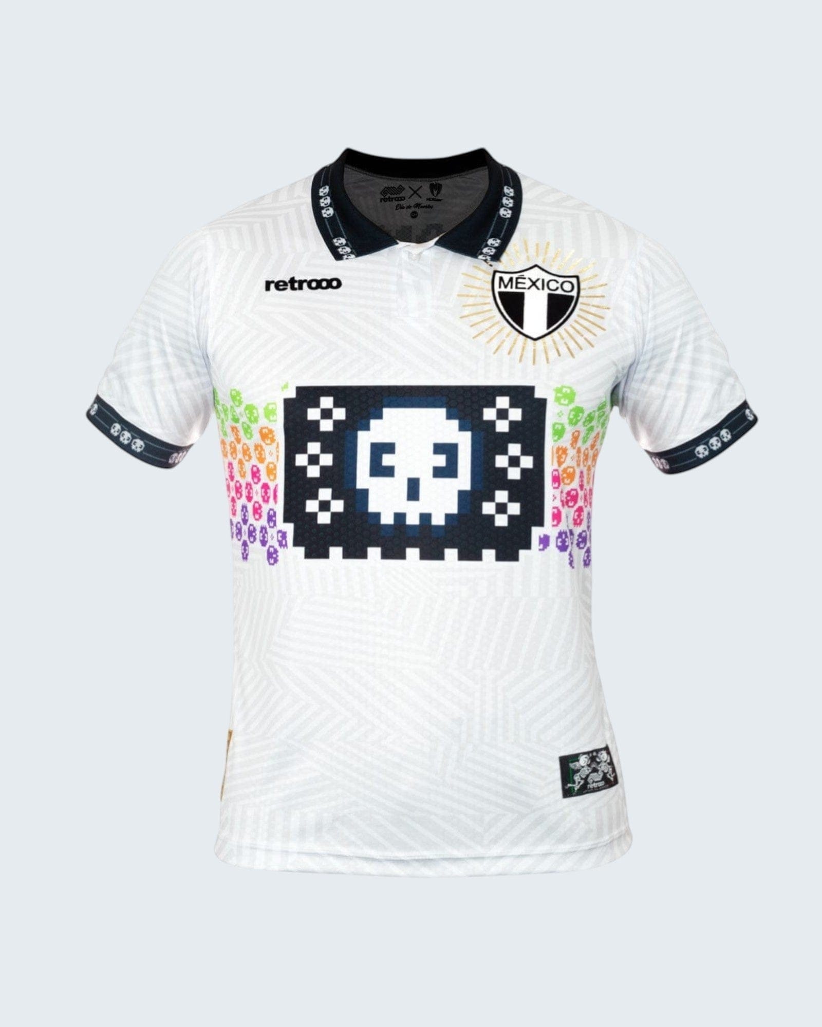 Retroooclothes Jersey CH - S / Blanco Jersey Retrooo México Día de Muertos Maquinitas