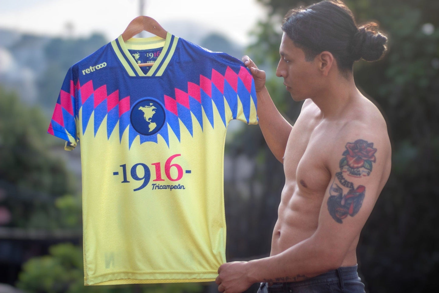 Retroooclothes Jersey Jersey Azulcrema Tricampeón - Edición El Más Grande | Gloria Inmortal