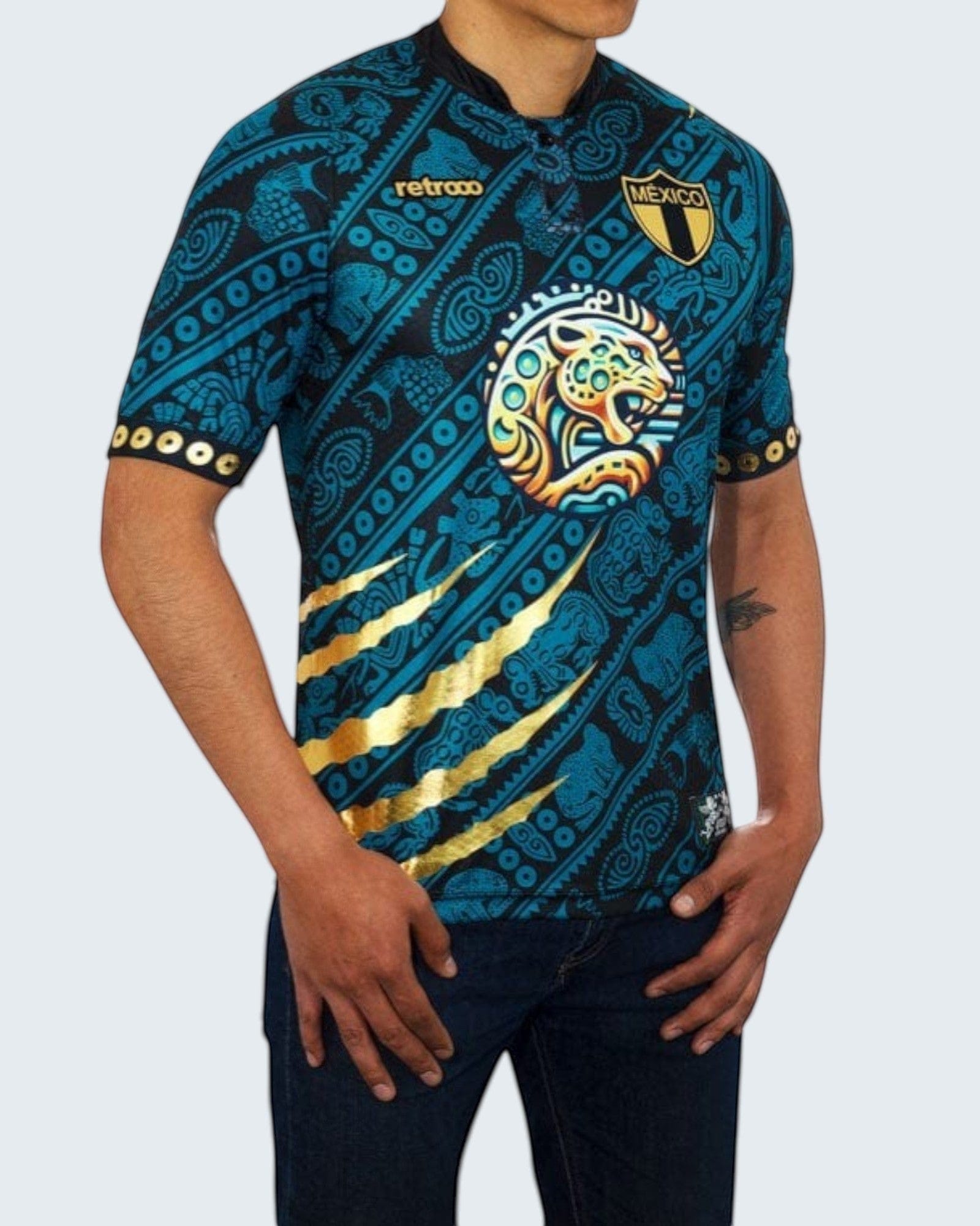 Retroooclothes Jersey Jersey Balam Calakmul Retrooo México | Fuerza Jaguar y Legado Maya