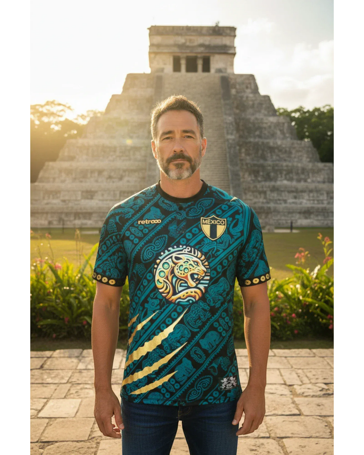 Retroooclothes Jersey Jersey Balam Calakmul Retrooo México | Fuerza Jaguar y Legado Maya