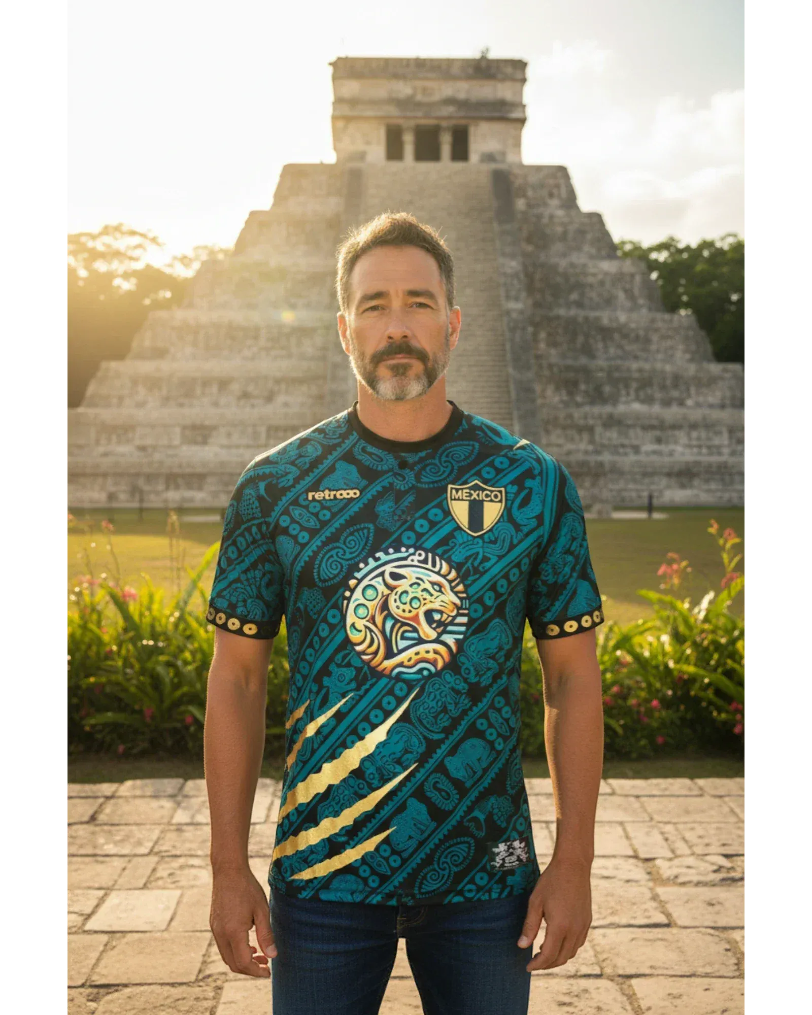 Retroooclothes Jersey Jersey Balam Calakmul Retrooo México | Fuerza Jaguar y Legado Maya