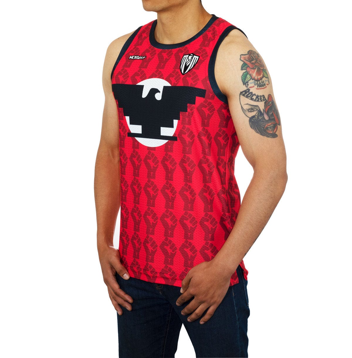 Retroooclothes Jersey Jersey Basketball César Chávez - Edición Dualidad Cultural | Abrazo Entre el Águila y las Estrellas