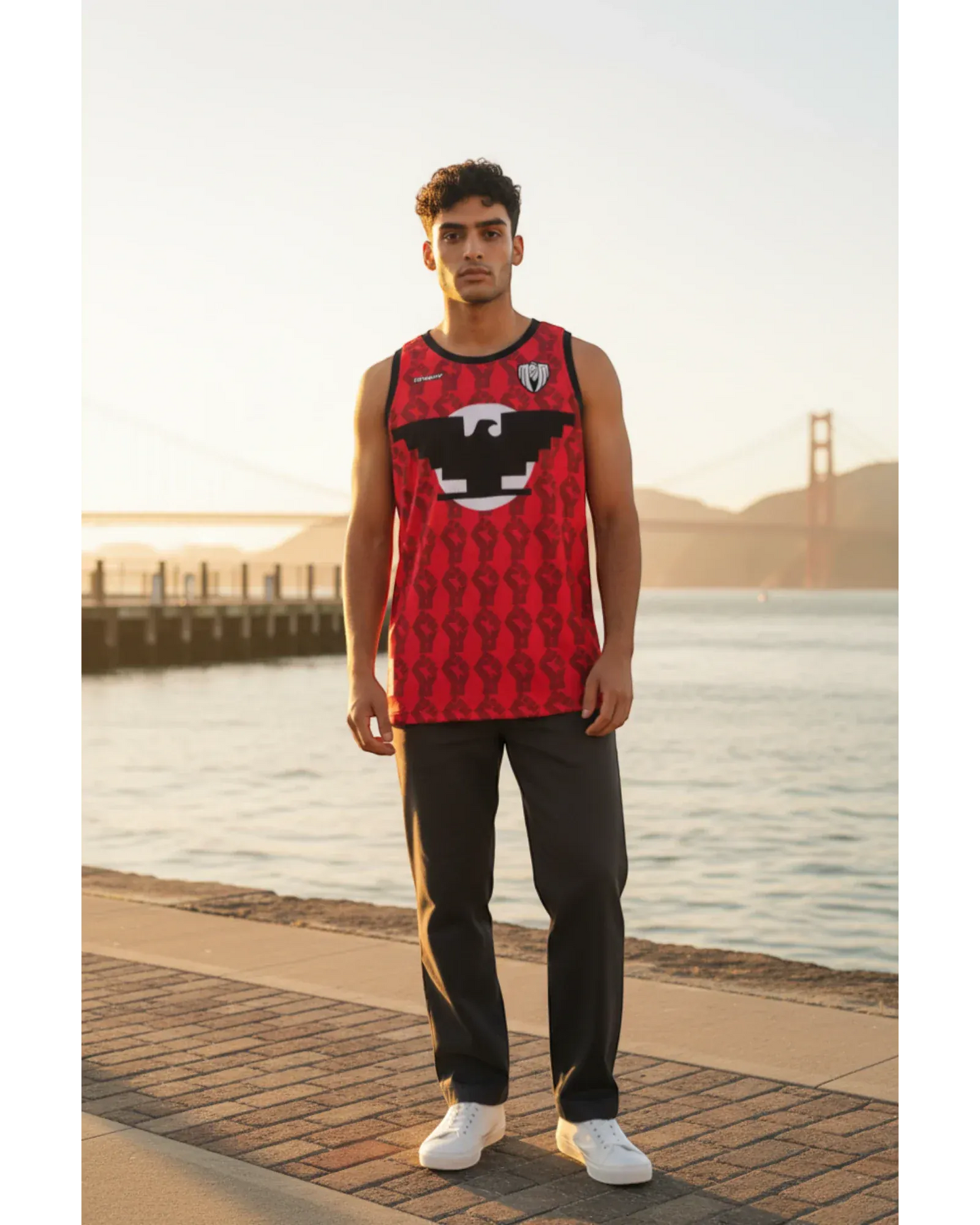 Retroooclothes Jersey Jersey Basketball César Chávez - Edición Dualidad Cultural | Abrazo Entre el Águila y las Estrellas