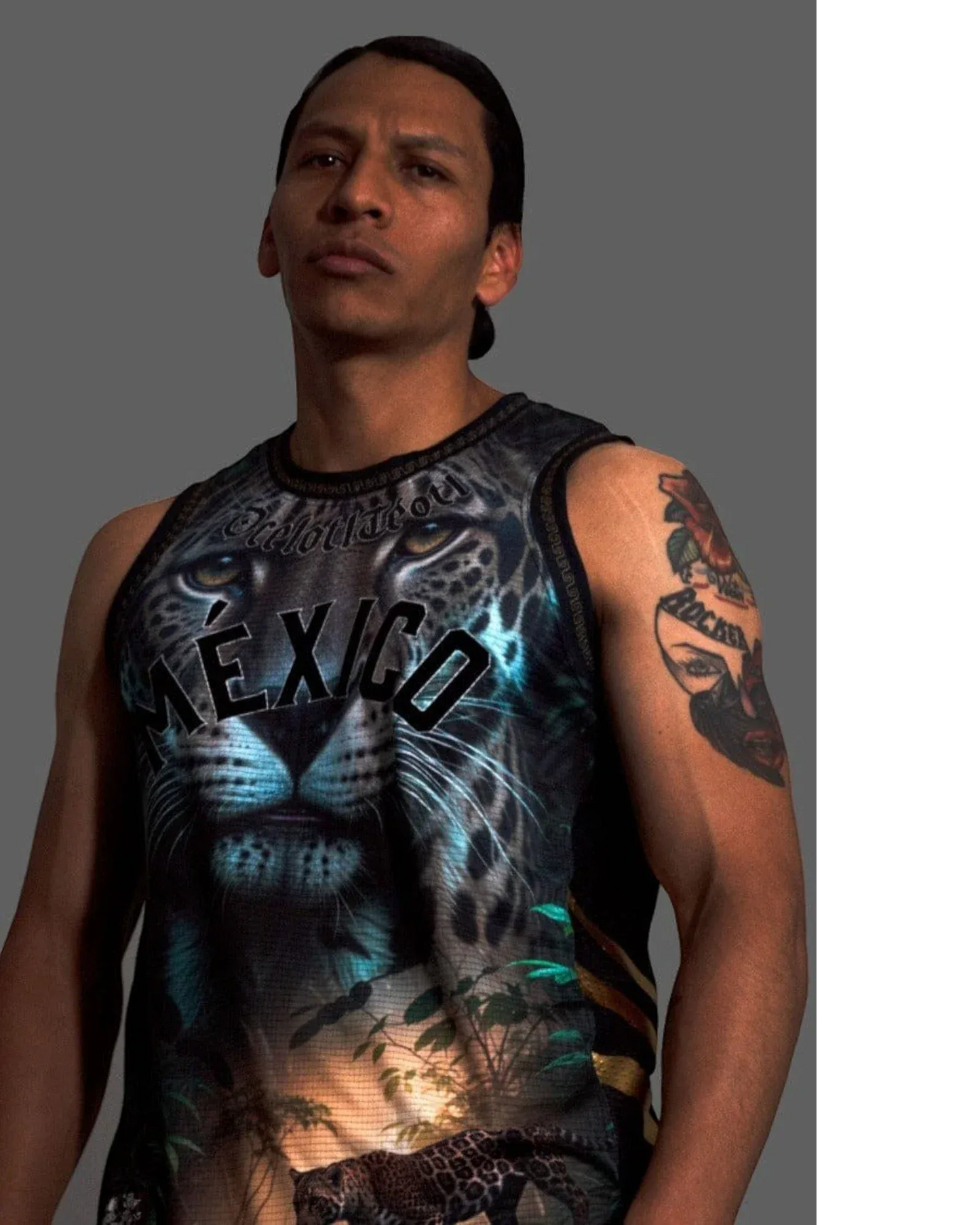 Retroooclothes Jersey Jersey Basketball Ocelotl Teotl - Edición Guerrero de Cancha | Fuerza del Jaguar Sagrado