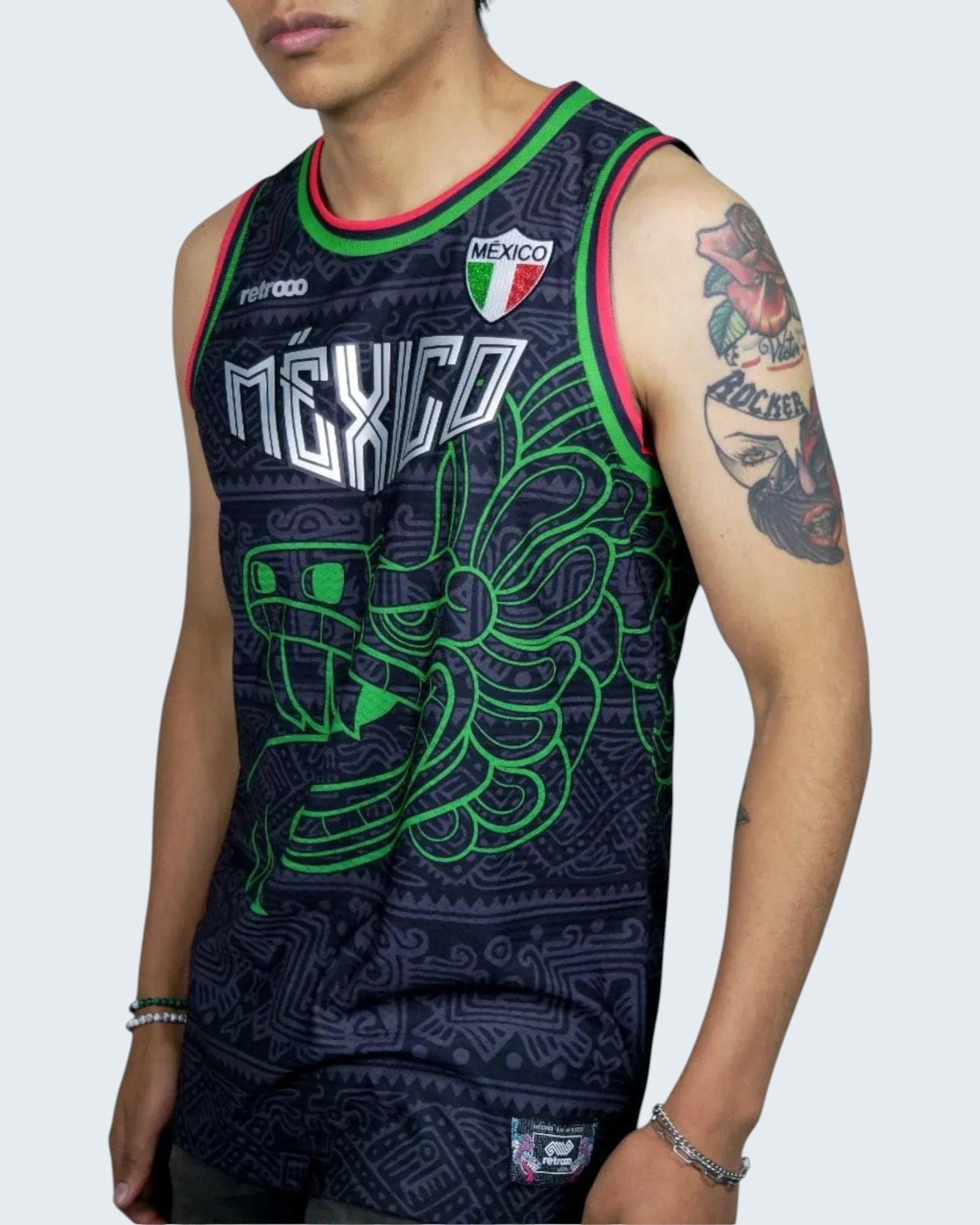 Retroooclothes Jersey Jersey Basketball Quetzalcóatl Nacional - Edición Fusión Prehispánica | Identidad Nacional Completa