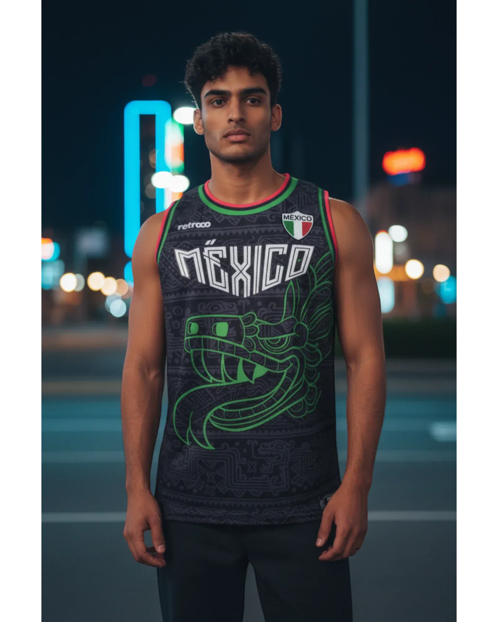 Retroooclothes Jersey Jersey Basketball Quetzalcóatl Nacional - Edición Fusión Prehispánica | Identidad Nacional Completa