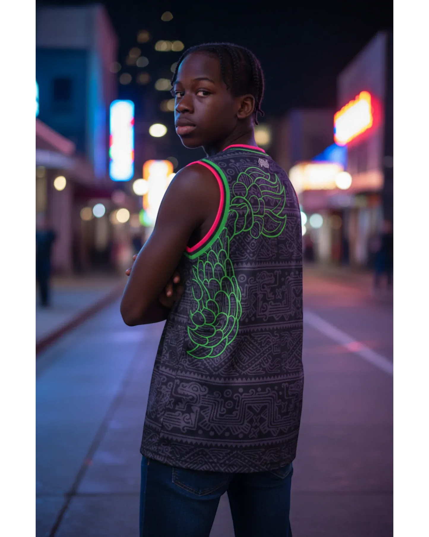 Retroooclothes Jersey Jersey Basketball Quetzalcóatl Nacional - Edición Fusión Prehispánica | Identidad Nacional Completa