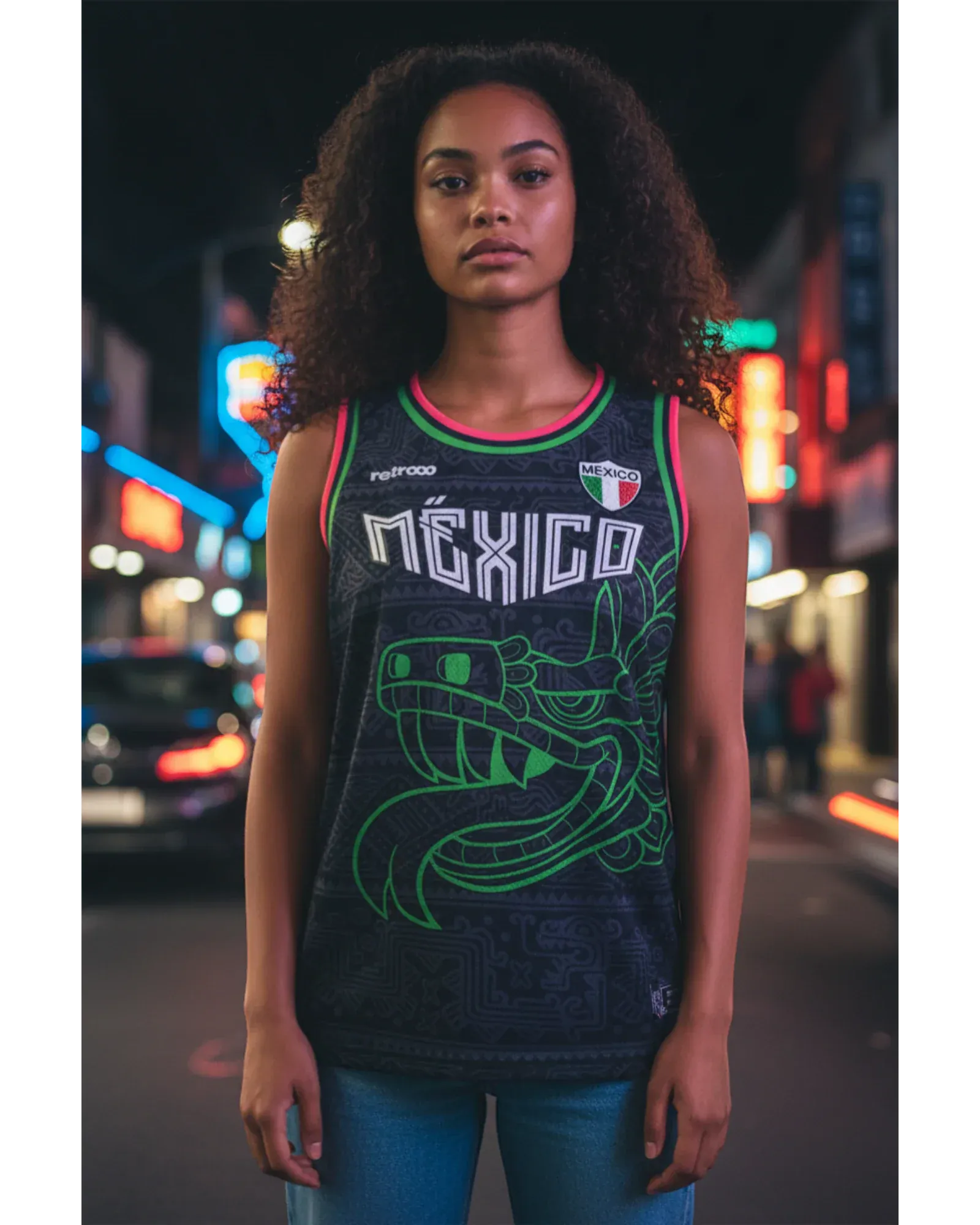 Retroooclothes Jersey Jersey Basketball Quetzalcóatl Nacional - Edición Fusión Prehispánica | Identidad Nacional Completa