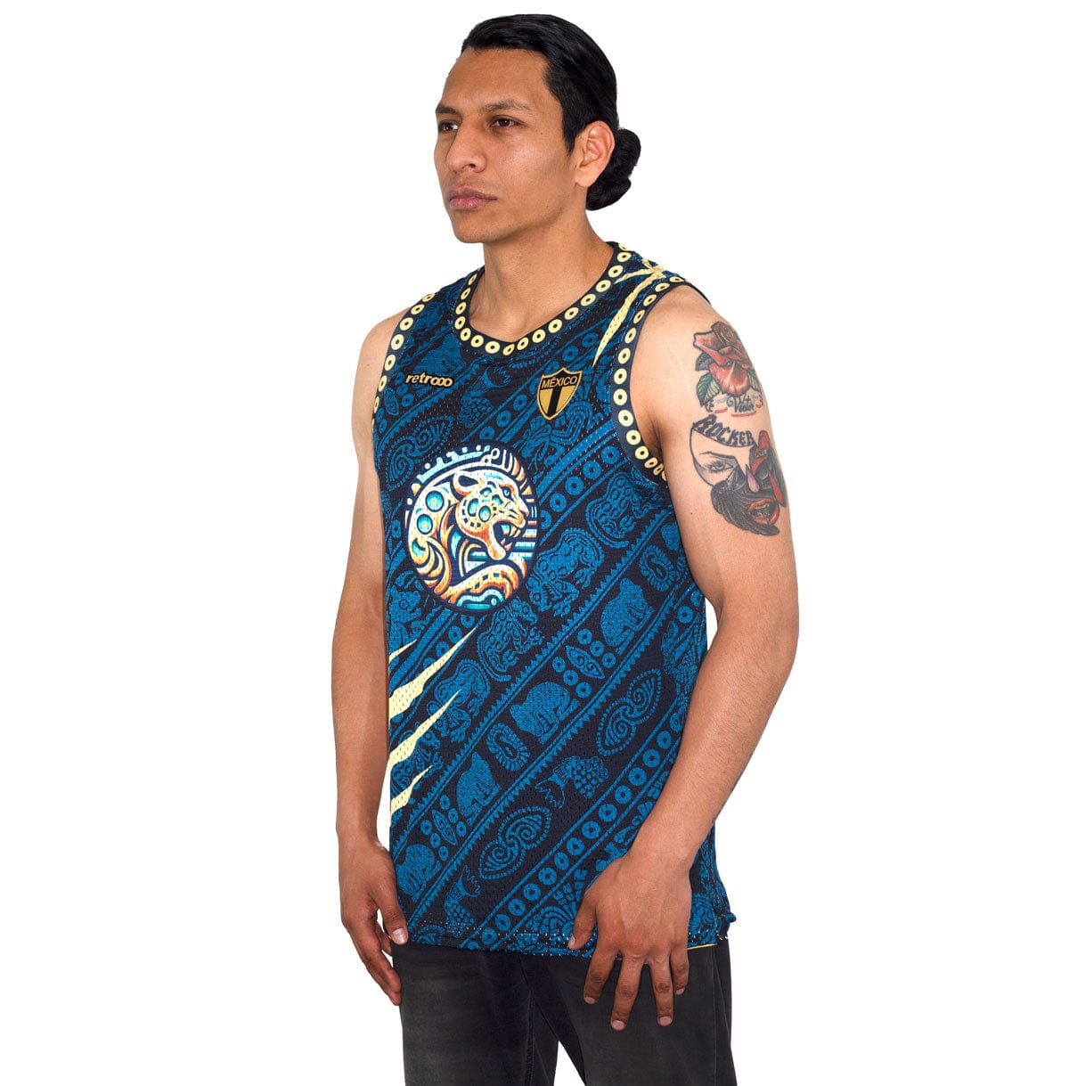 Retroooclothes Jersey Jersey Guerrero Jaguar - Edición Orden Élite | Basketball Prehispánico