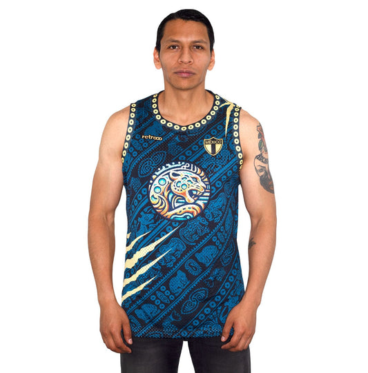 Retroooclothes Jersey Jersey Guerrero Jaguar - Edición Orden Élite | Basketball Prehispánico