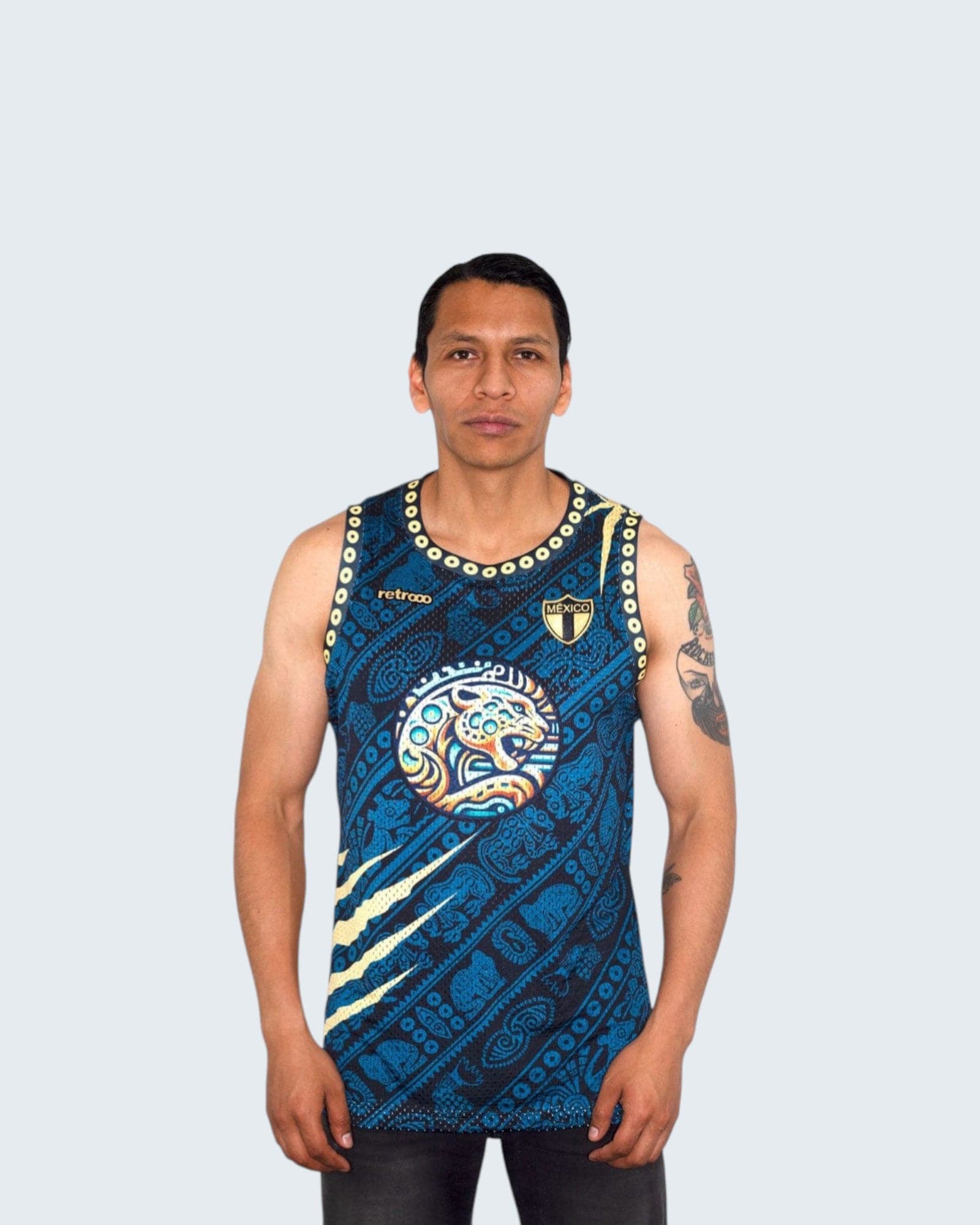 Retroooclothes Jersey Jersey Guerrero Jaguar - Edición Orden Élite | Basketball Prehispánico