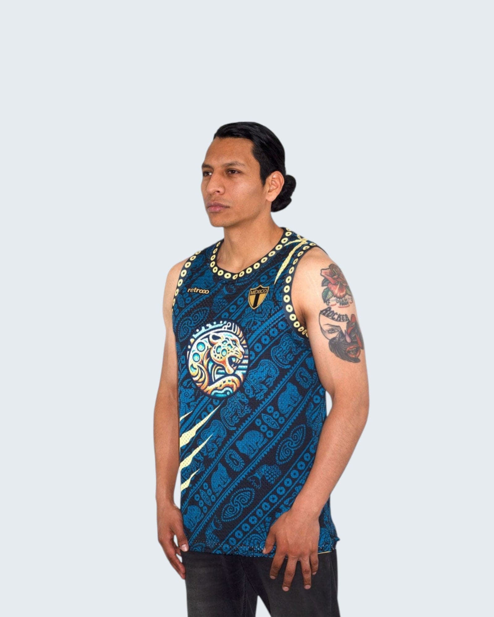 Retroooclothes Jersey Jersey Guerrero Jaguar - Edición Orden Élite | Basketball Prehispánico