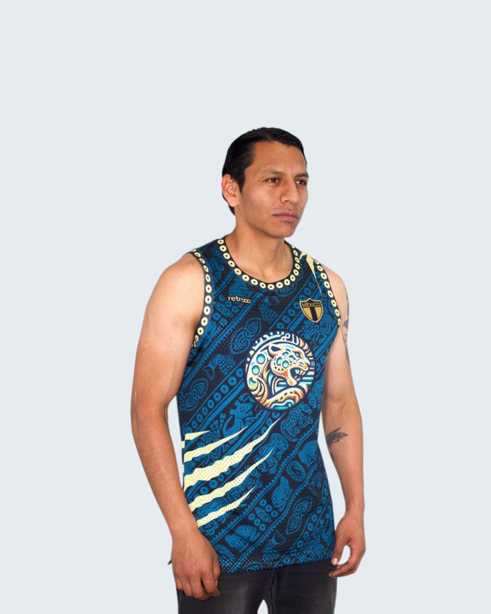 Retroooclothes Jersey Jersey Guerrero Jaguar - Edición Orden Élite | Basketball Prehispánico
