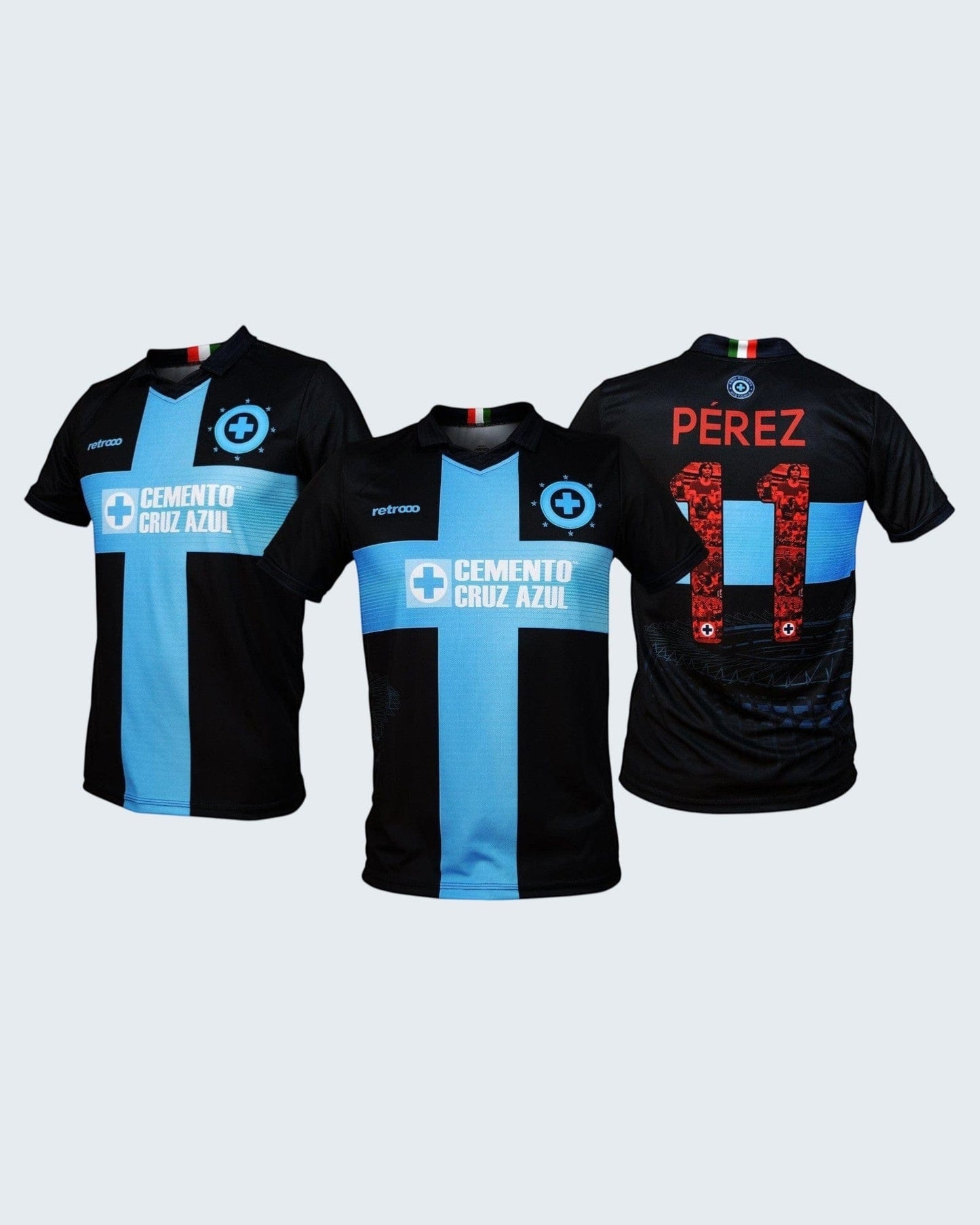 Retroooclothes Jersey Jersey Herencia Celeste - Negro