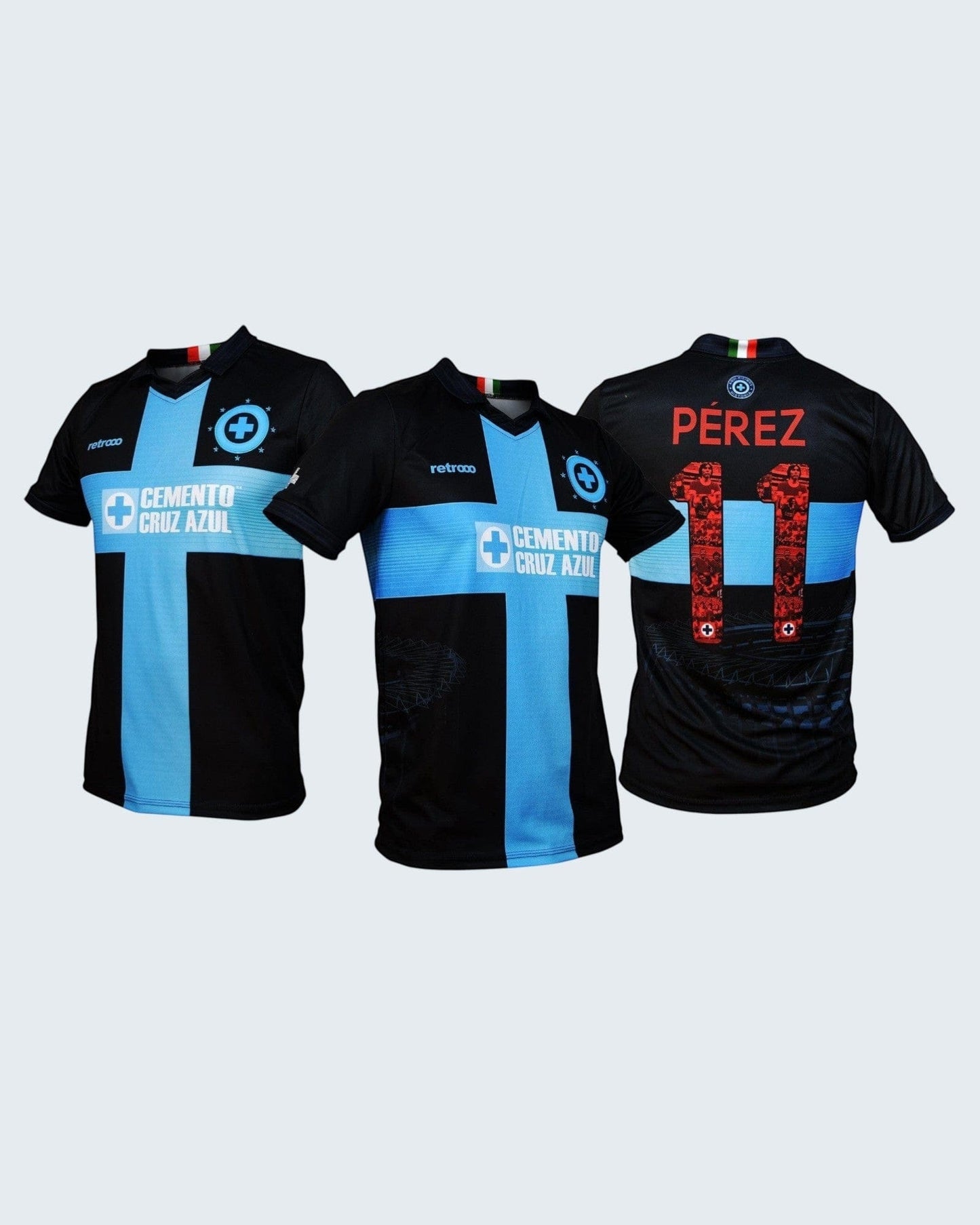 Retroooclothes Jersey Jersey Herencia Celeste - Negro