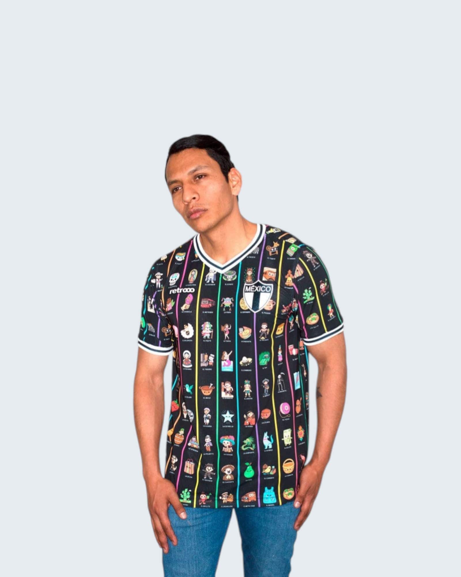 Retroooclothes Jersey Jersey México Lotería Contemporánea - Edición Víctor Hugo Rosas