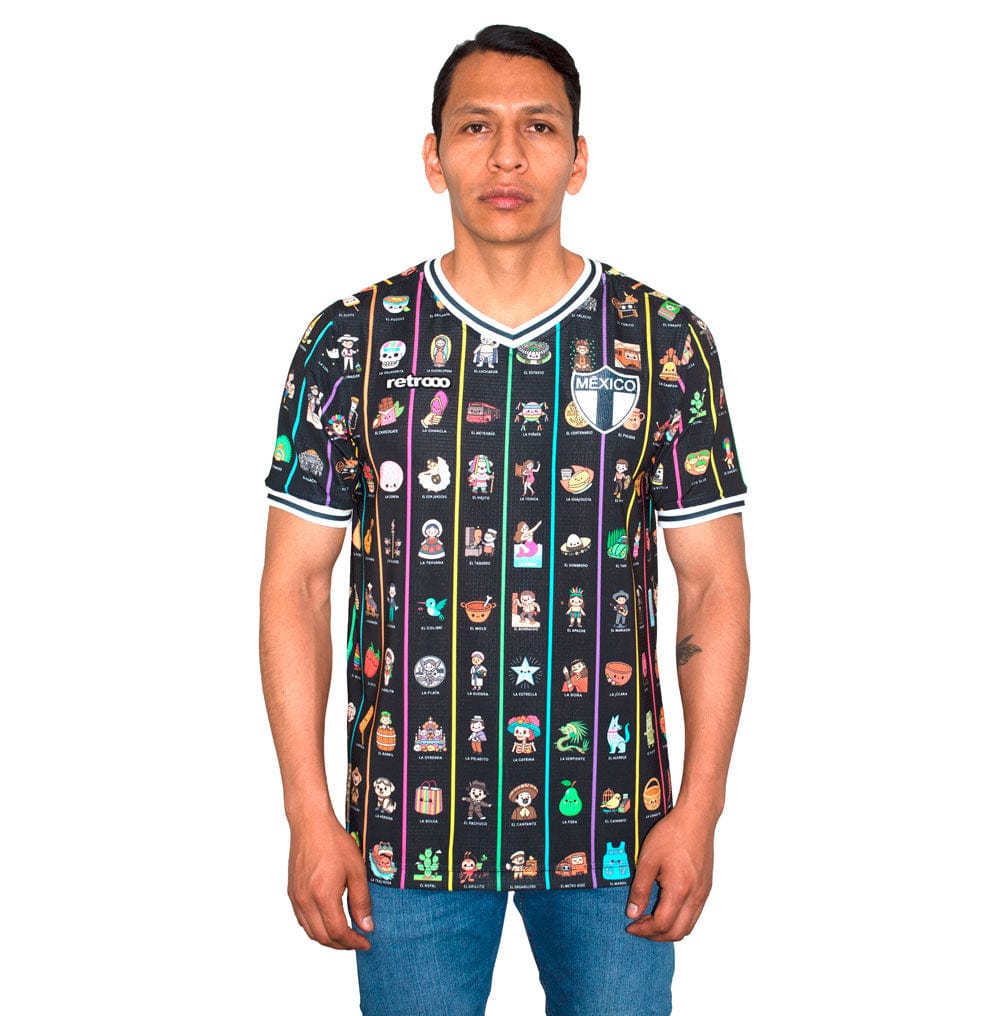 Retroooclothes Jersey Jersey México Lotería Contemporánea - Edición Víctor Hugo Rosas | Arte Textil Galardonado