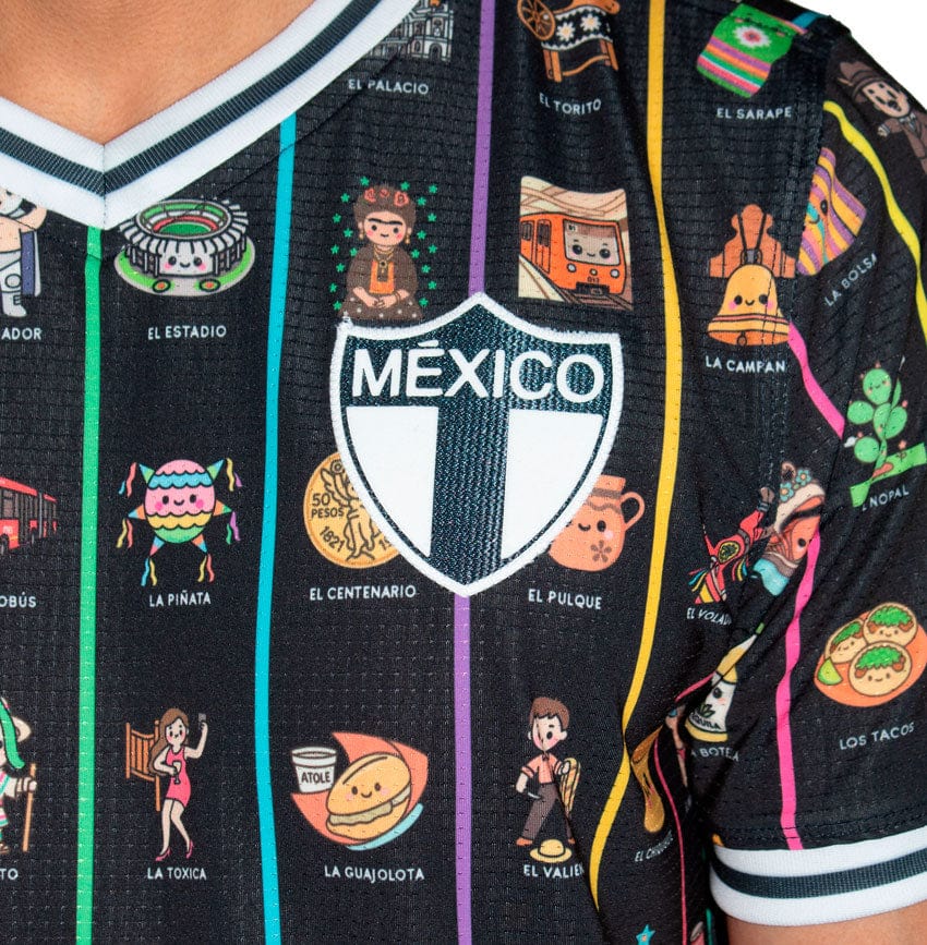 Retroooclothes Jersey Jersey México Lotería Contemporánea - Edición Víctor Hugo Rosas | Arte Textil Galardonado