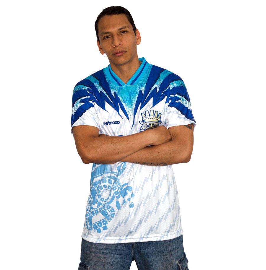 Retroooclothes Jersey Jersey Retro 90s Tláloc - Edición Nostalgia Azul | Viaje en el Tiempo