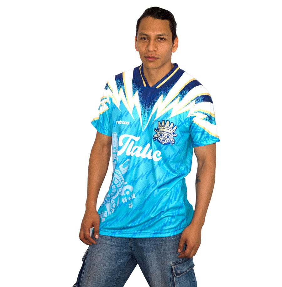 Retroooclothes Jersey Jersey Retro 90s Tláloc - Edición Nostalgia Azul | Viaje en el Tiempo
