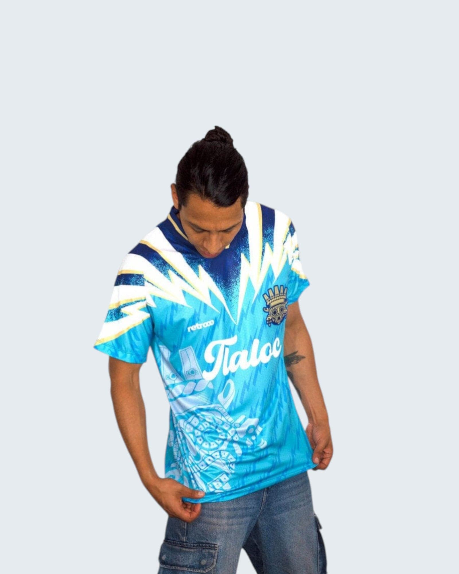 Retroooclothes Jersey Jersey Retro 90s Tláloc - Edición Nostalgia Azul | Viaje en el Tiempo