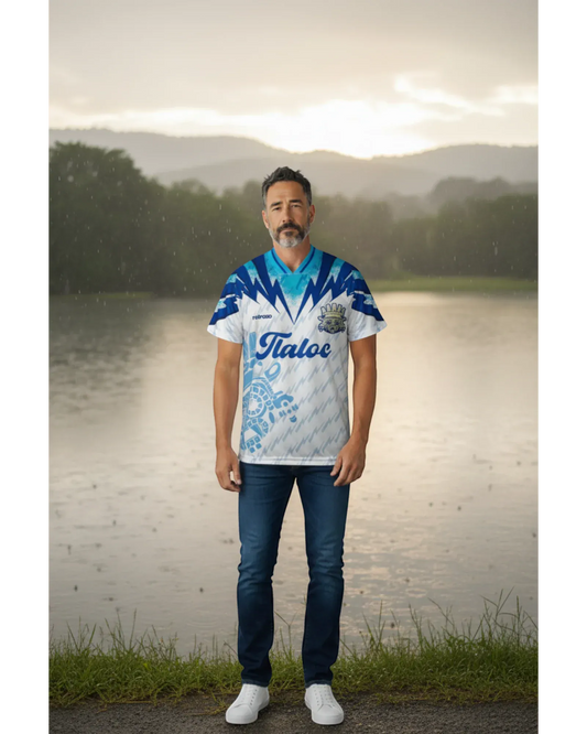 Retroooclothes Jersey Jersey Retro 90s Tláloc - Edición Nostalgia Azul | Viaje en el Tiempo