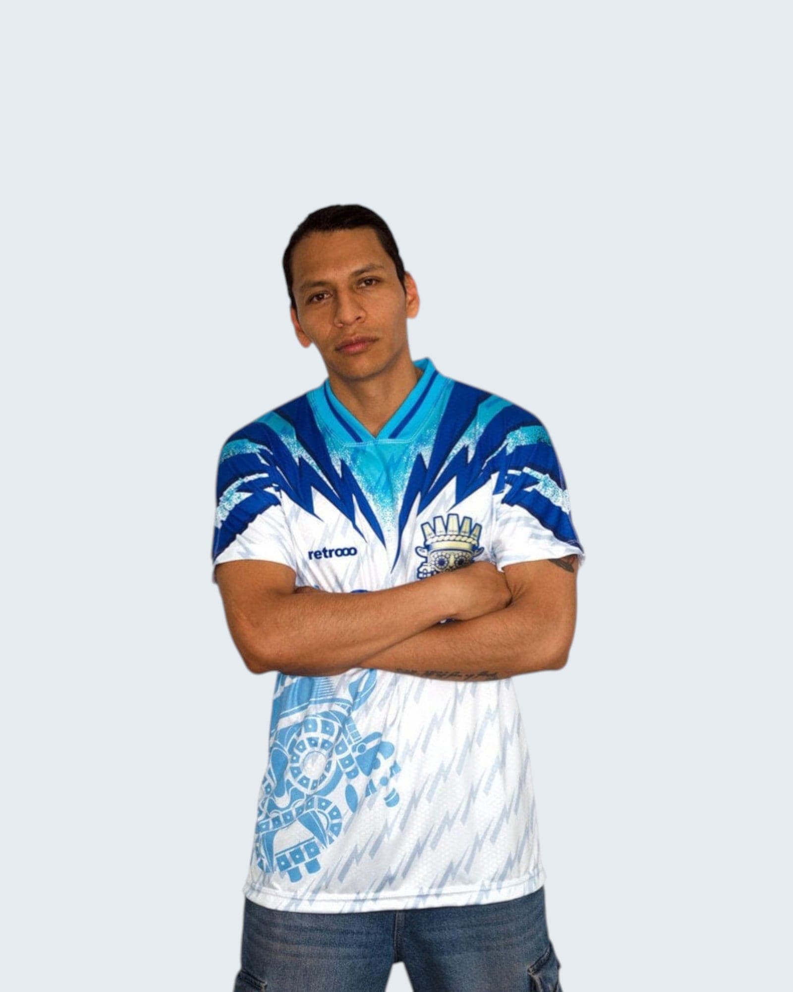 Retroooclothes Jersey Jersey Retro 90s Tláloc - Edición Nostalgia Azul | Viaje en el Tiempo