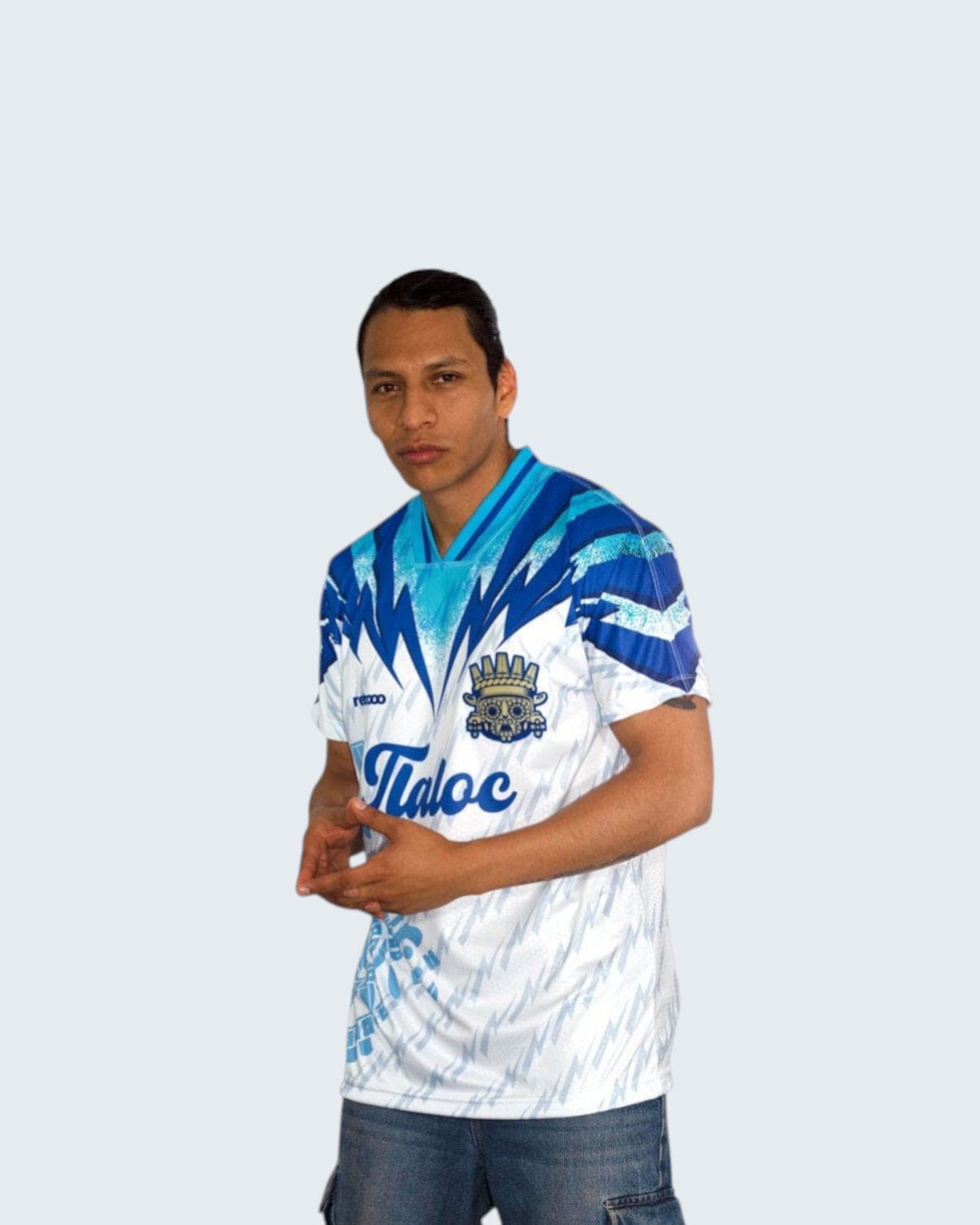 Retroooclothes Jersey Jersey Retro 90s Tláloc - Edición Nostalgia Azul | Viaje en el Tiempo
