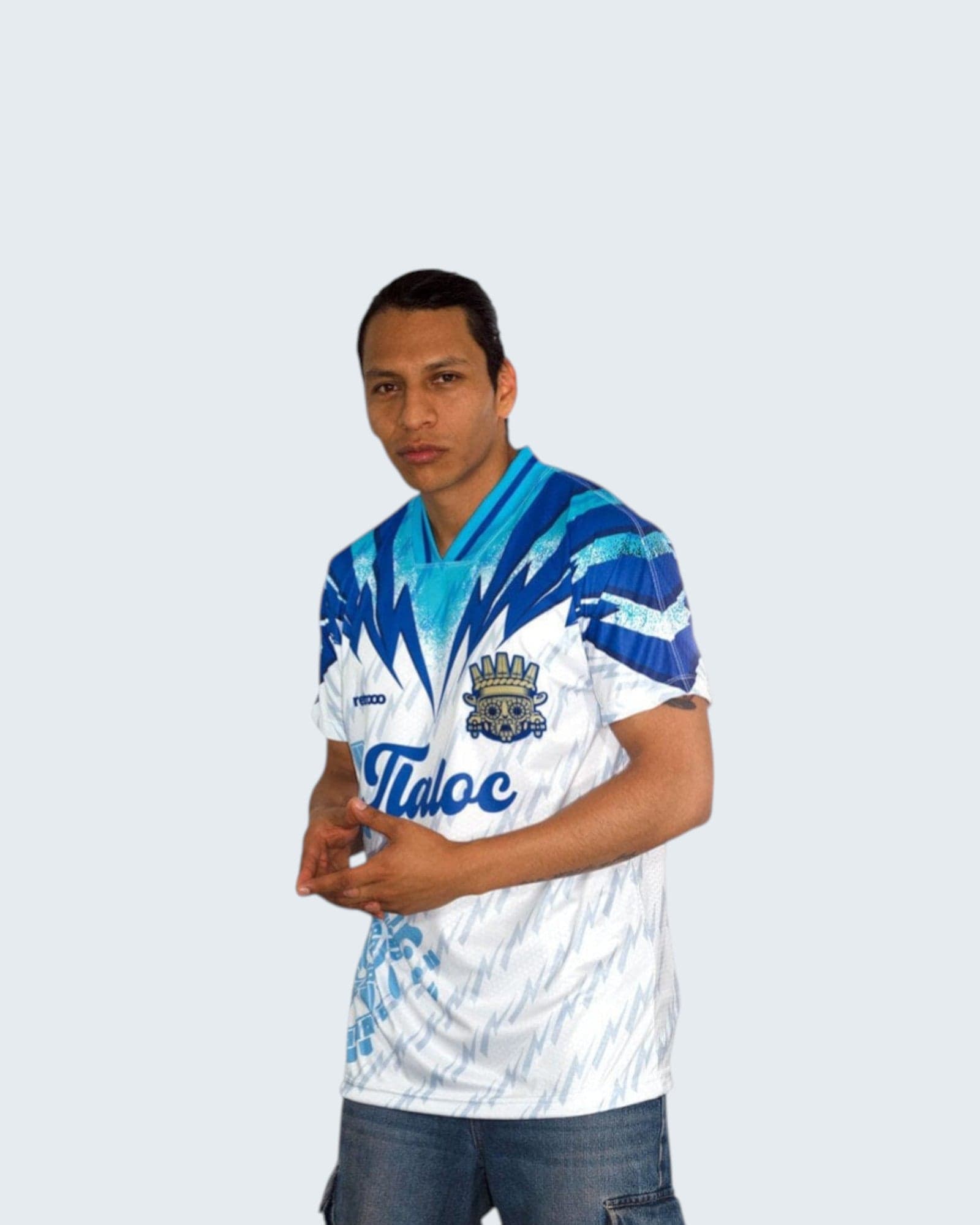 Retroooclothes Jersey Jersey Retro 90s Tláloc - Edición Nostalgia Azul | Viaje en el Tiempo