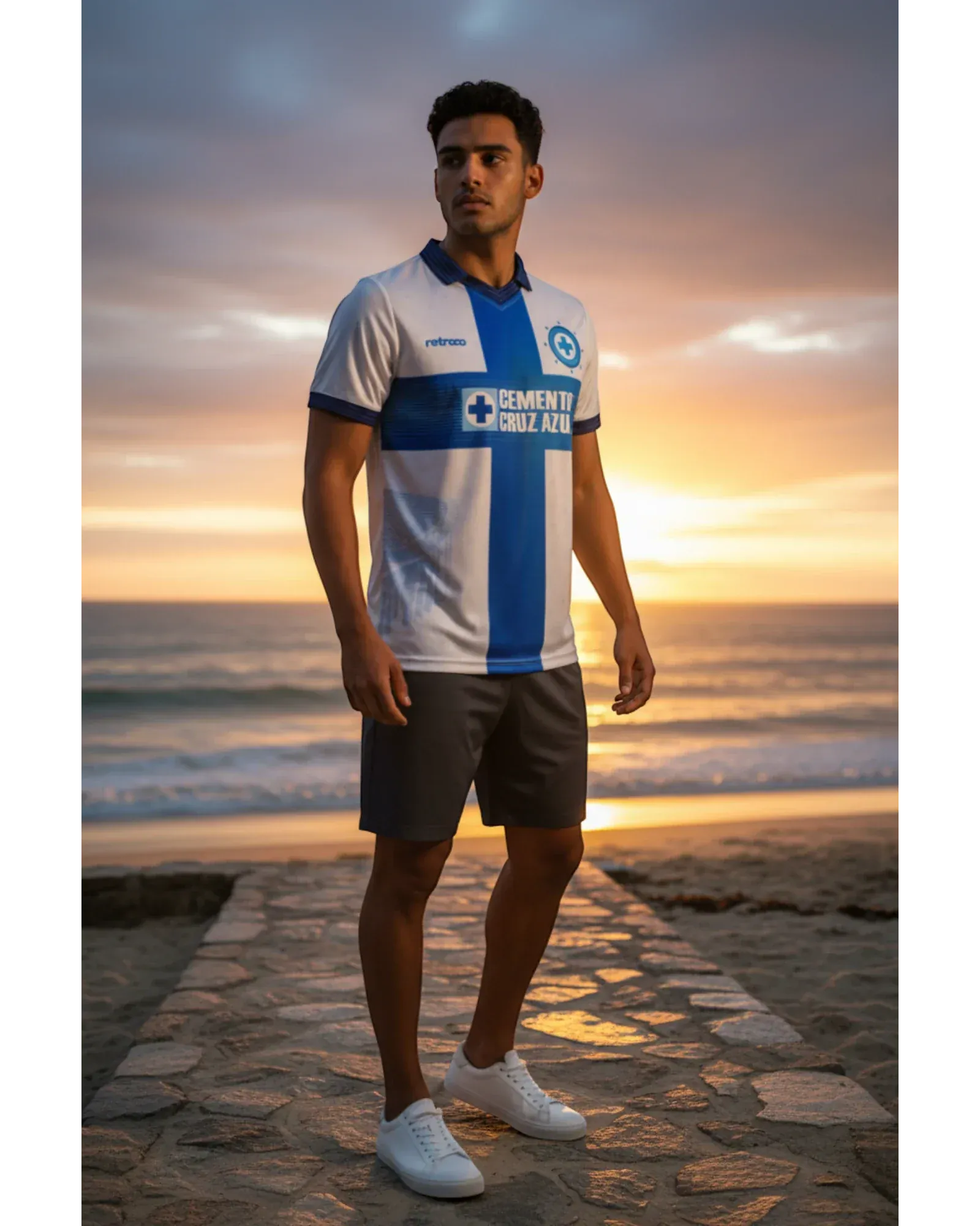 Retroooclothes Jersey Jersey Retrooo Herencia Celeste - Blanco